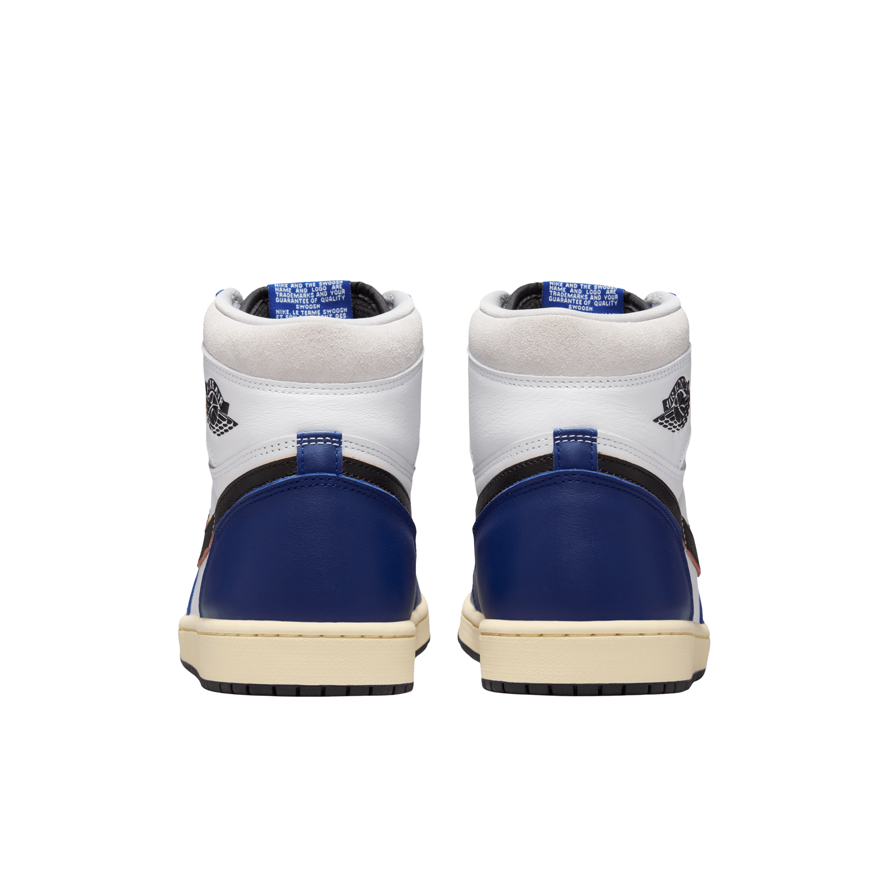 Nike Men's Air Jordan Retro 1 High - White Grey Deep Royal Blue