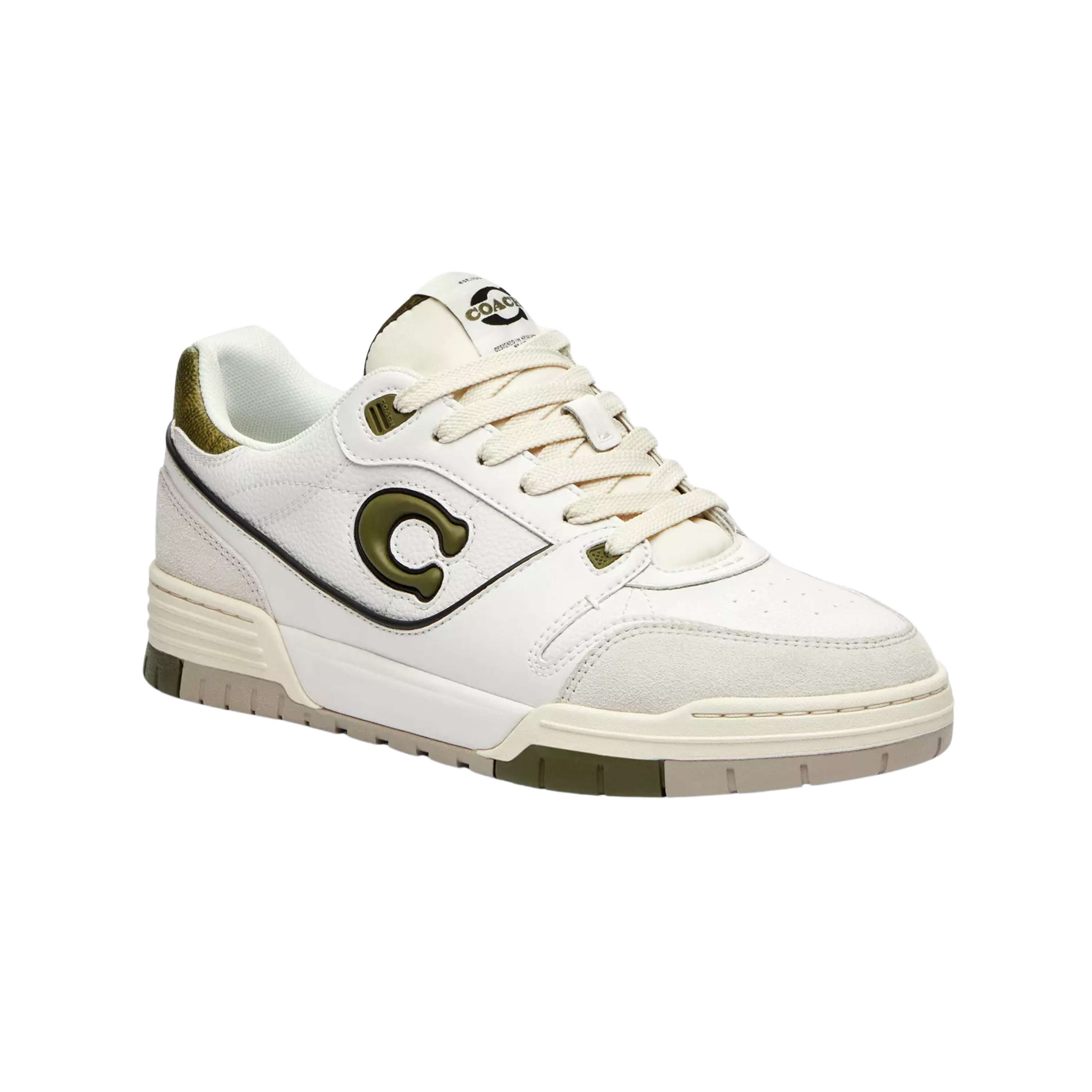 COACH Women's Soho Sneaker - Olive Optic White