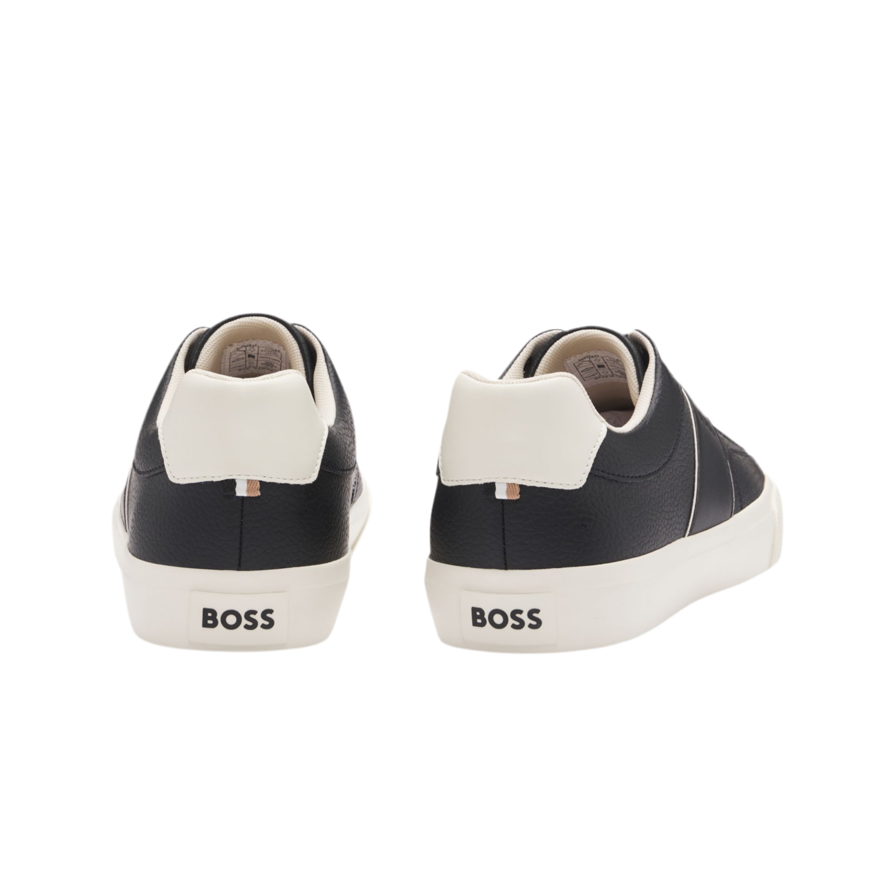 Hugo Boss Men Faux Leather Trainers - Black