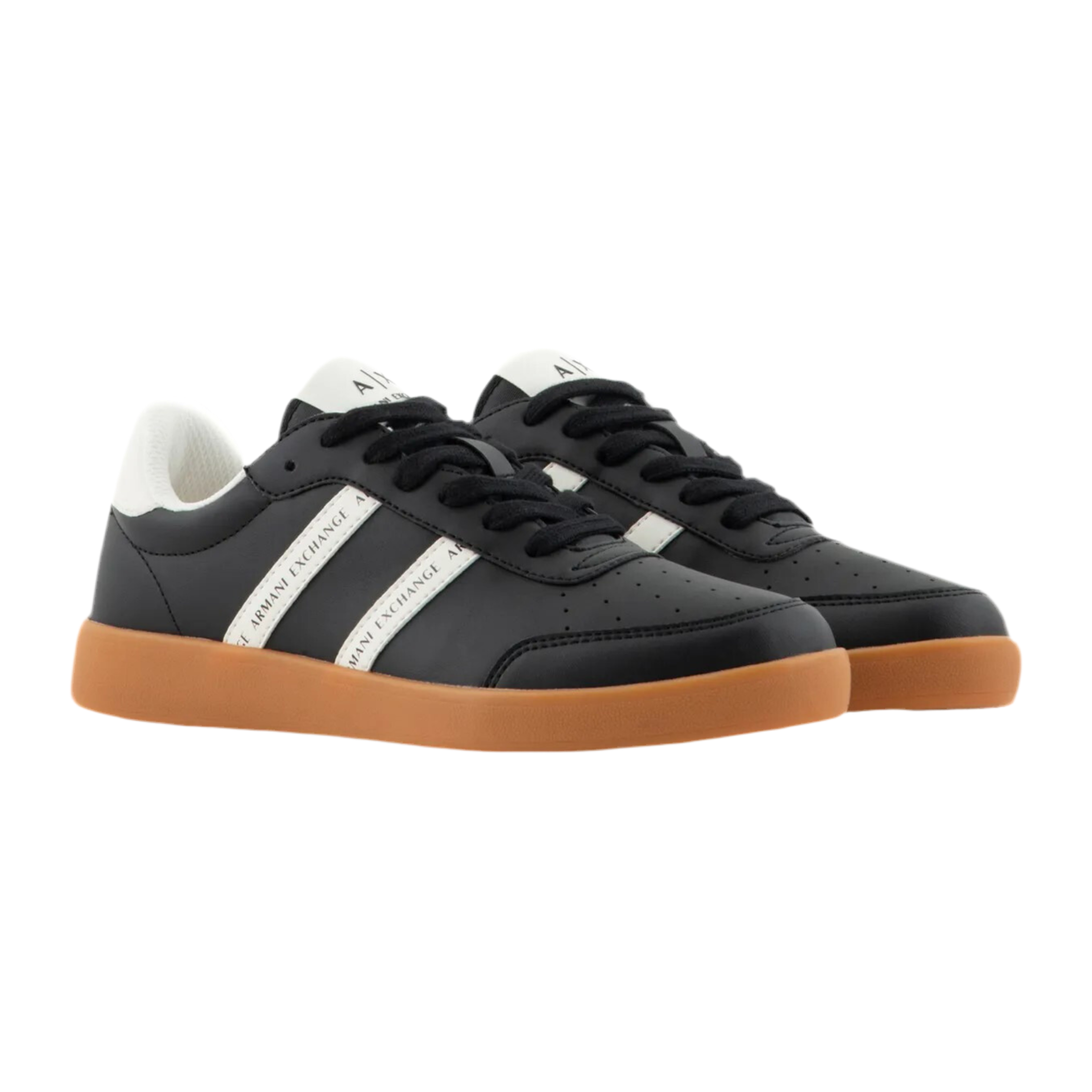Armani Exchange Women's Composition Lace-up Sneaker - Black
