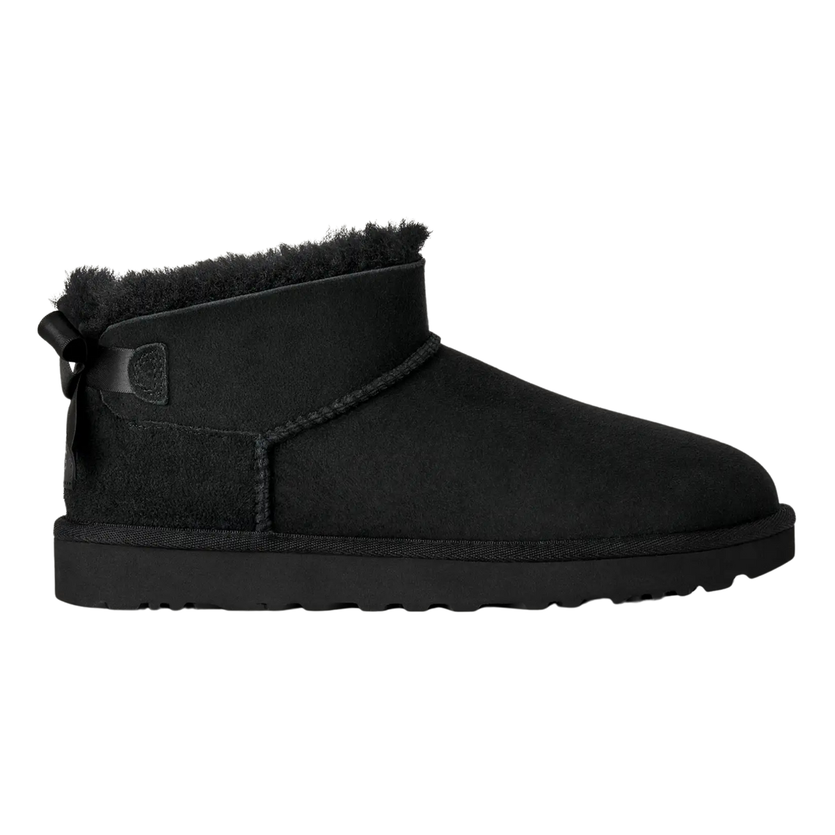 UGG Women Ultra Mini Bailey Bow - Black