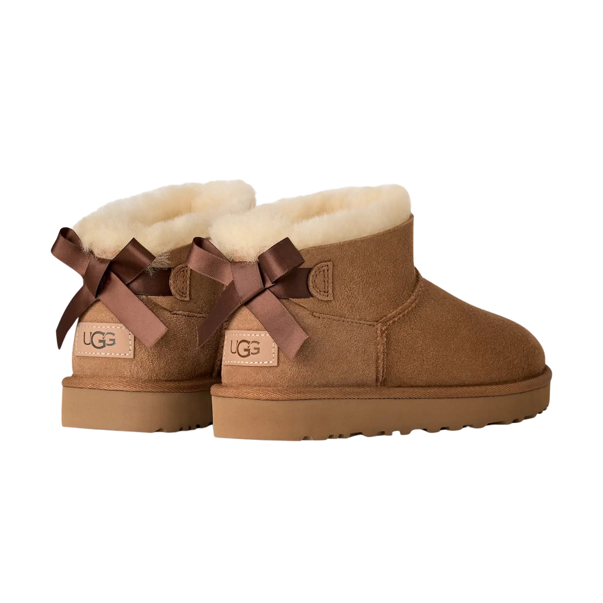 UGG Women Ultra Mini Bailey Bow - Chestnut