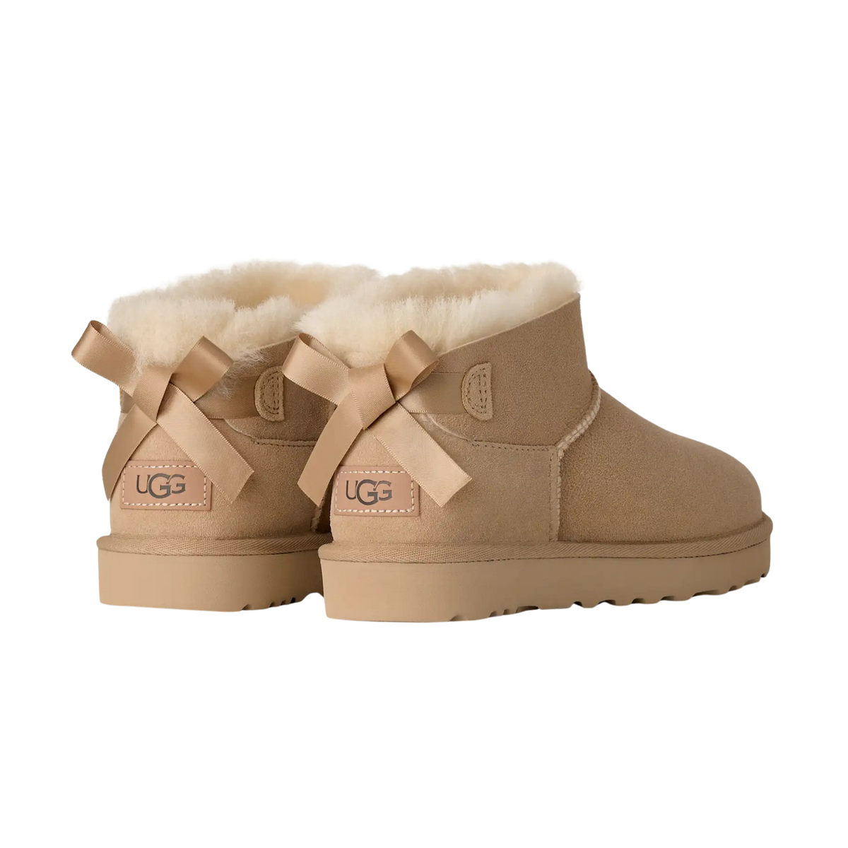 UGG Women Ultra Mini Bailey Bow - Sand