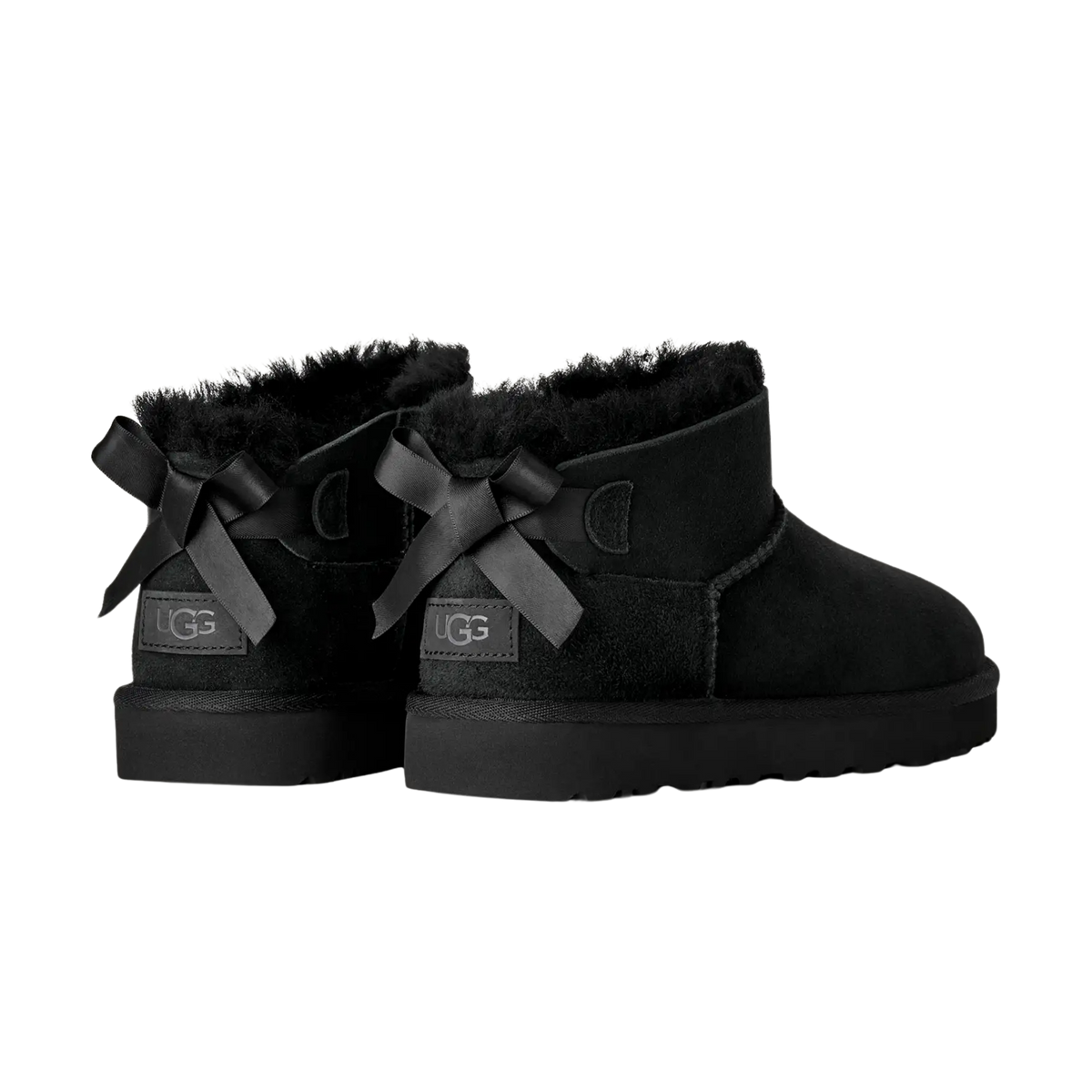 UGG Women Ultra Mini Bailey Bow - Black