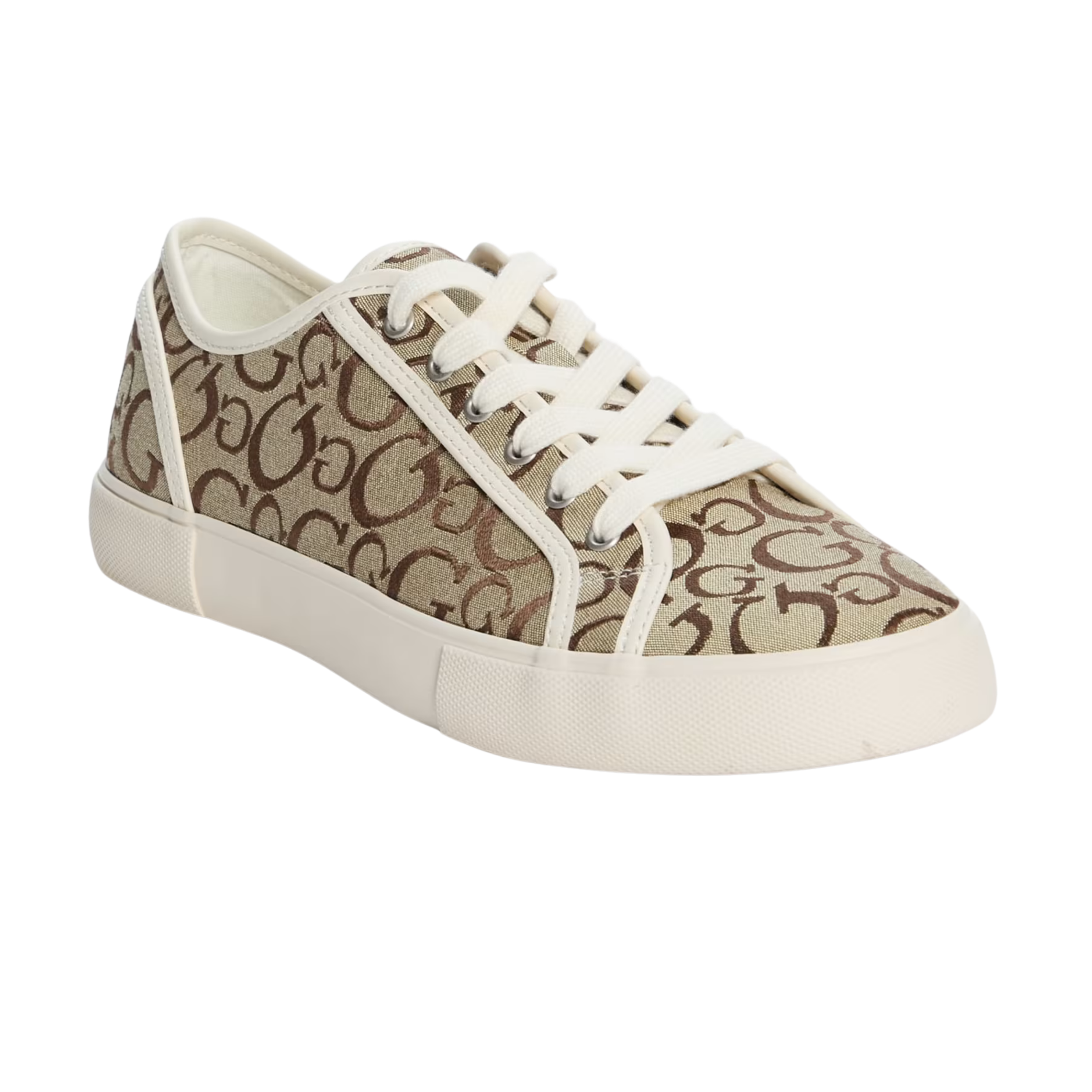 Guess Men Selyo Logo Jacquard Low-Top - Brown