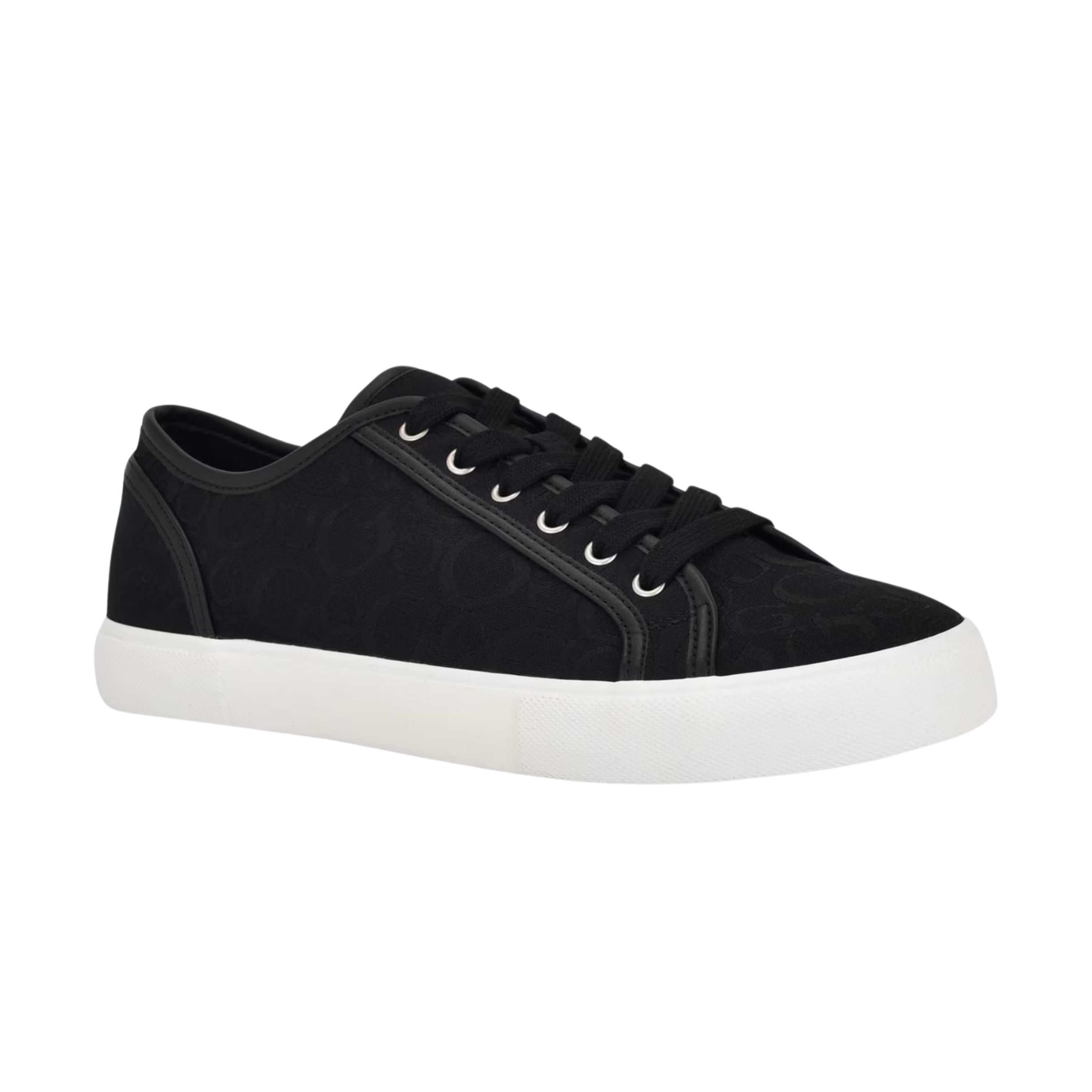 Guess Men Selyo Logo Jacquard Low-Top - Black