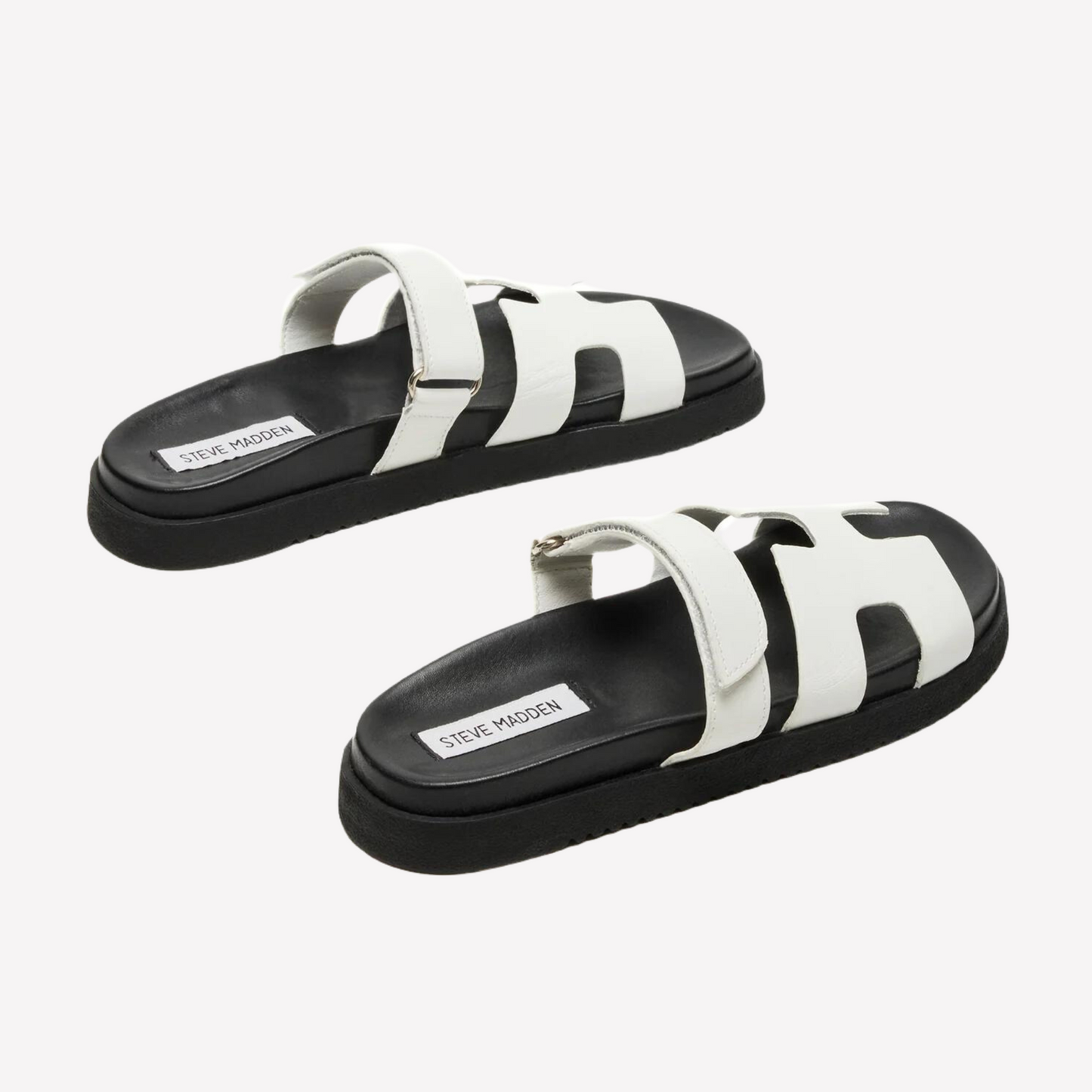 Steve Madden Women Mayven Sandal - White Black