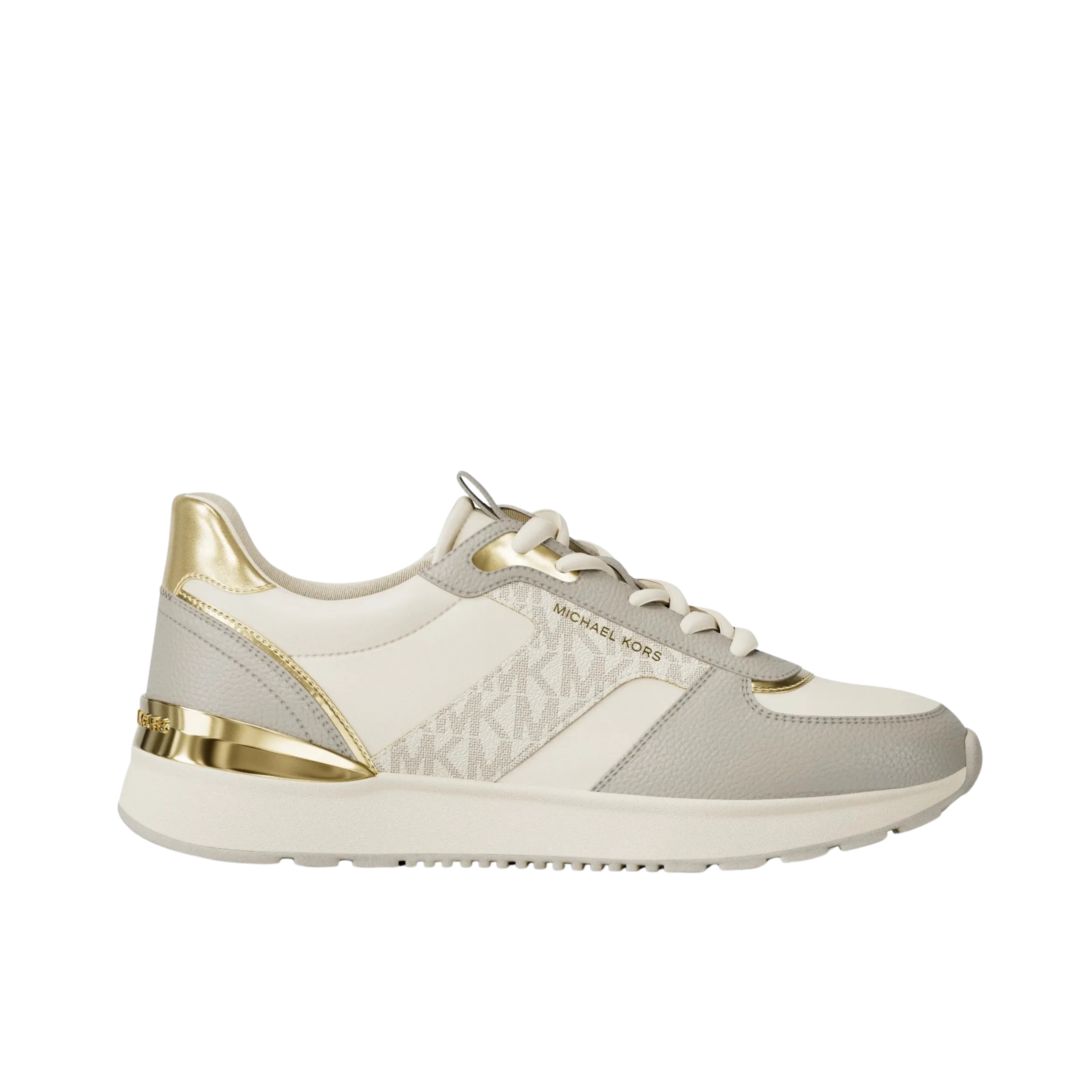 Michael Kors Women Remy Mixed Media Trainer - Vanilla Combo