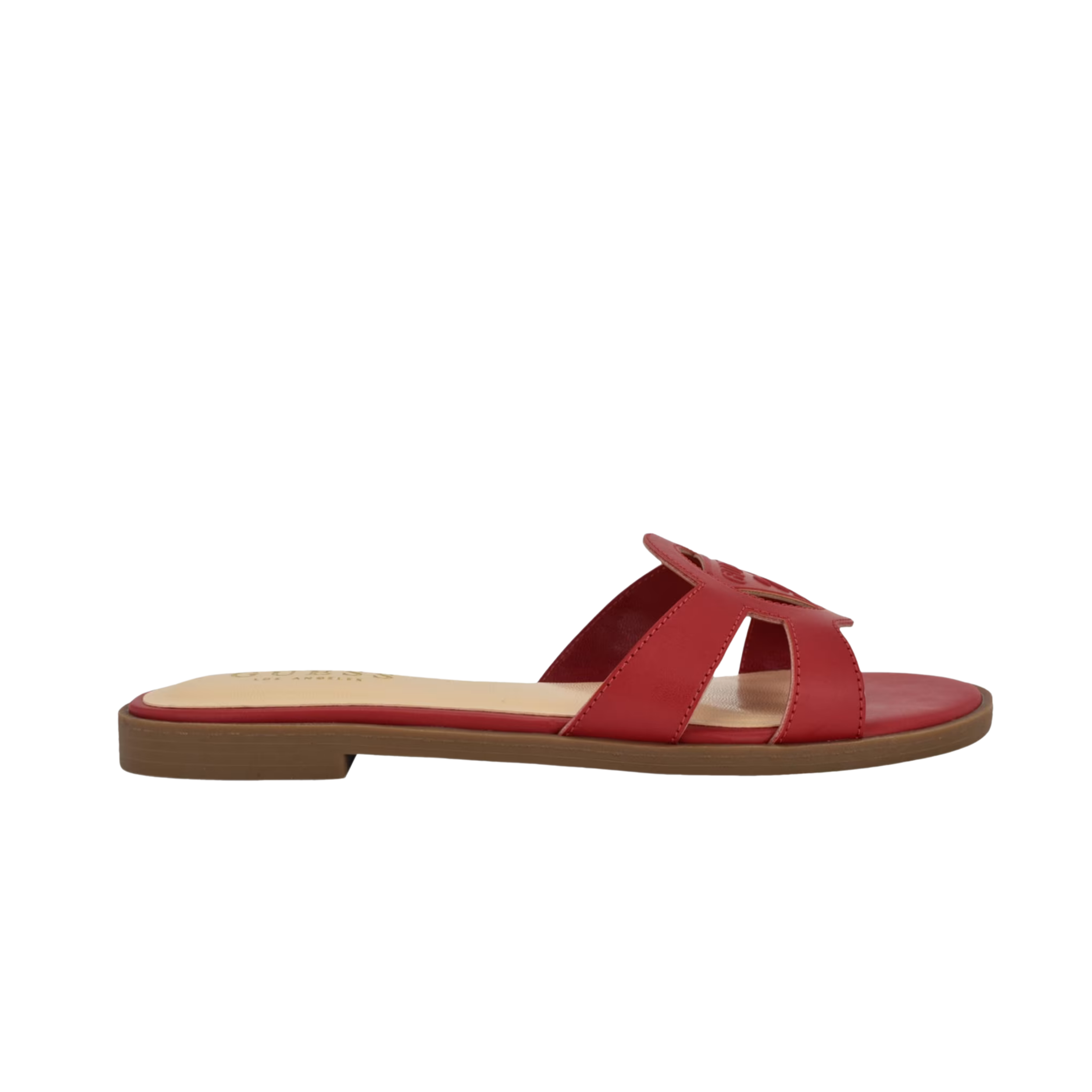 Guess Women Mazzie Cutout Guess Slide Sandals - Red