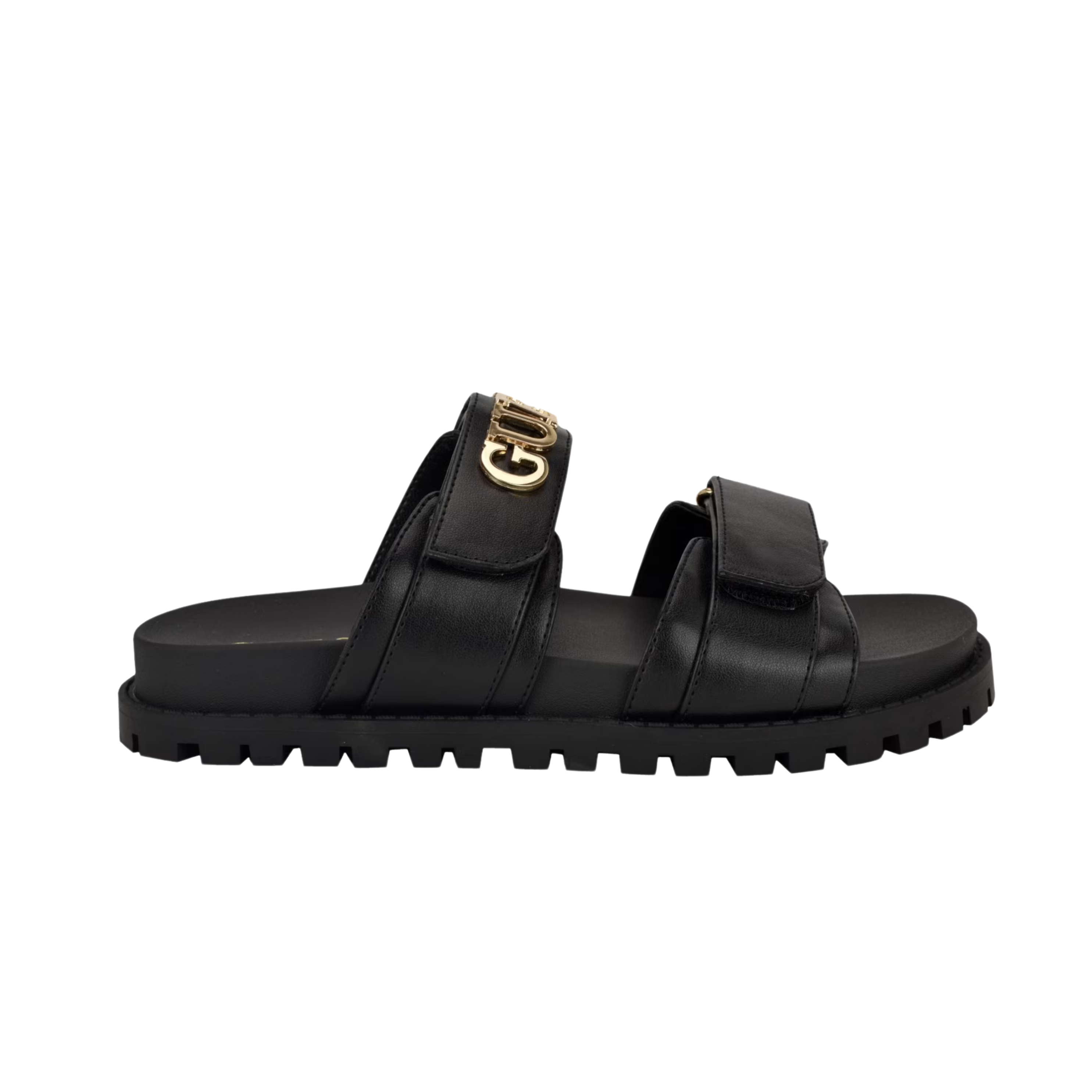 Guess Women Stetsen Metal Guess Sandal Slide - Black