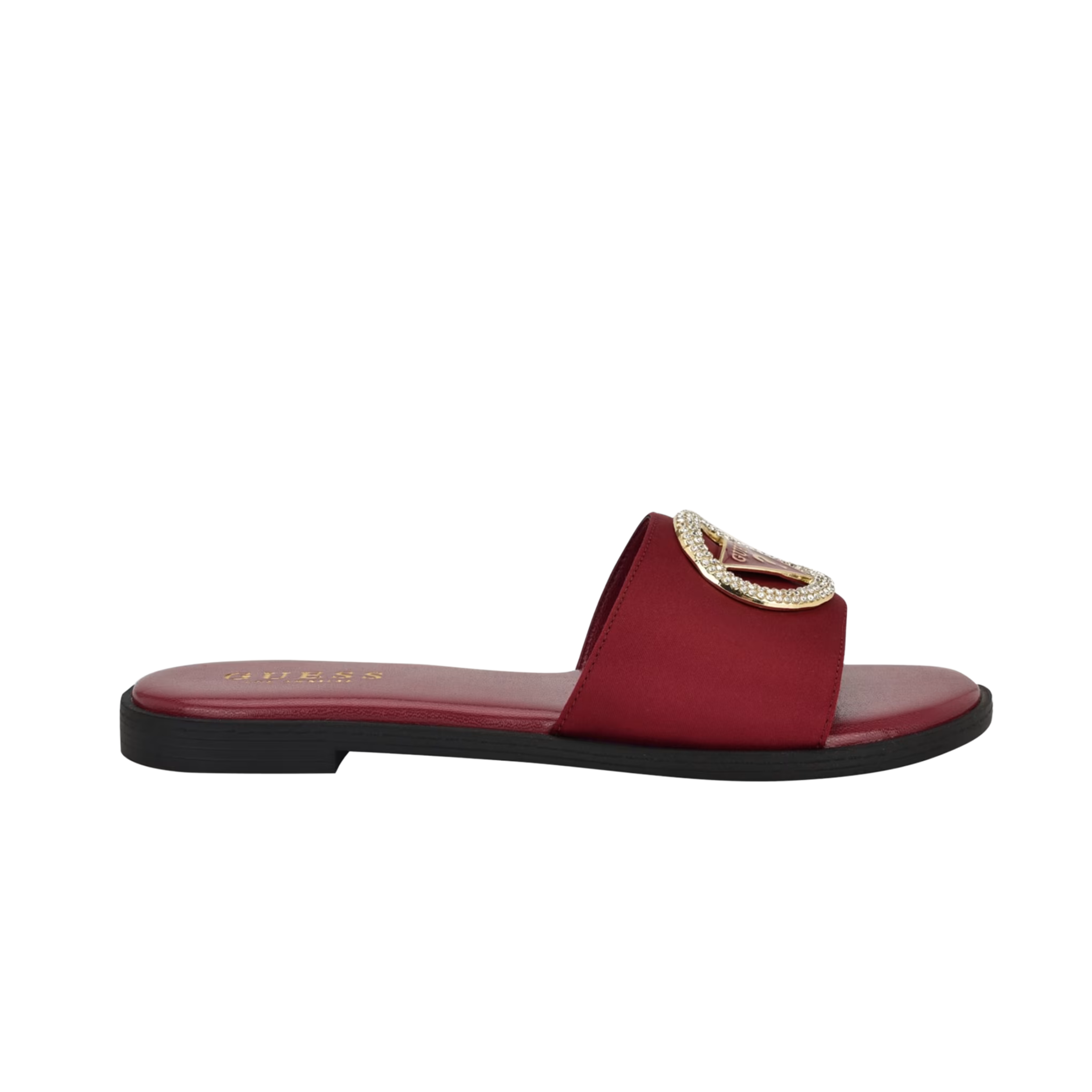 Guess Women Mirria Embellished Slide Sandals - Red