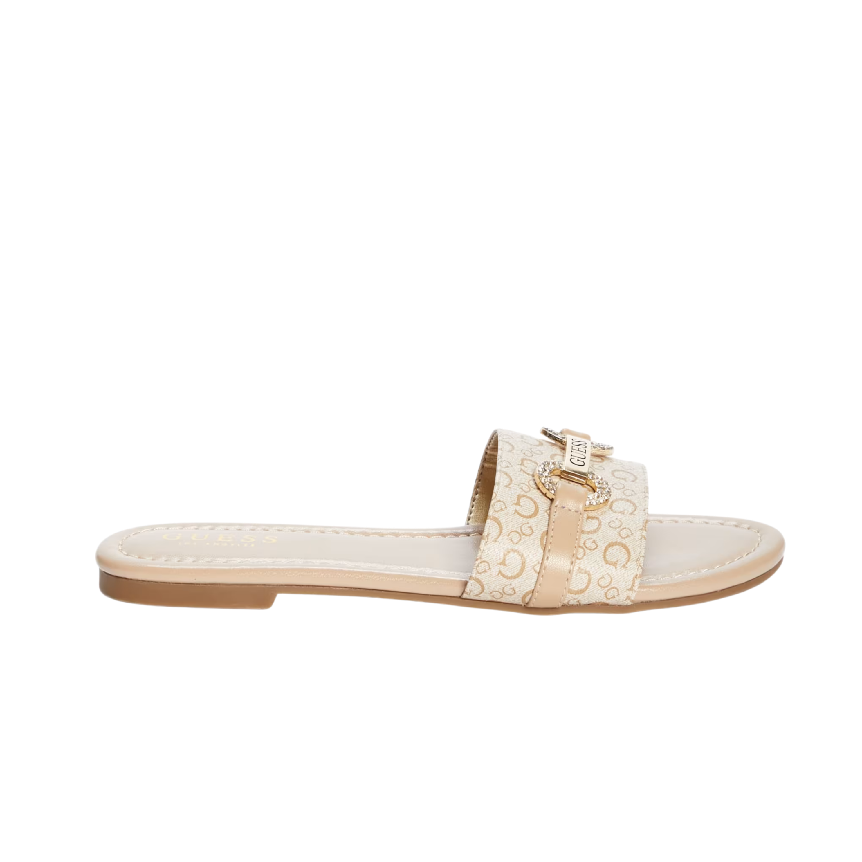 Guess Women Lamera Logo Slide Sandals - Off White