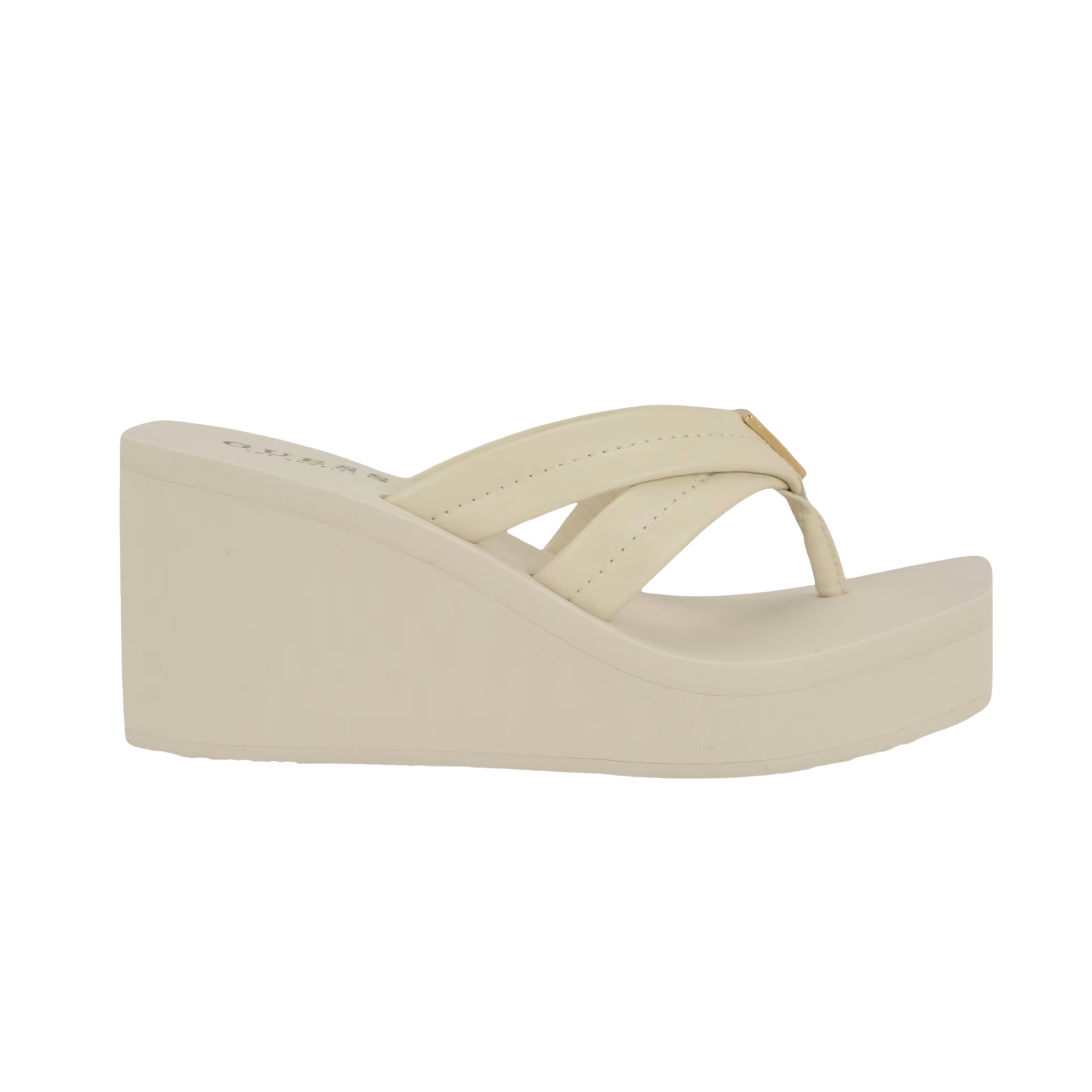Guess Women Lamera Logo Slide Sandals - Off White