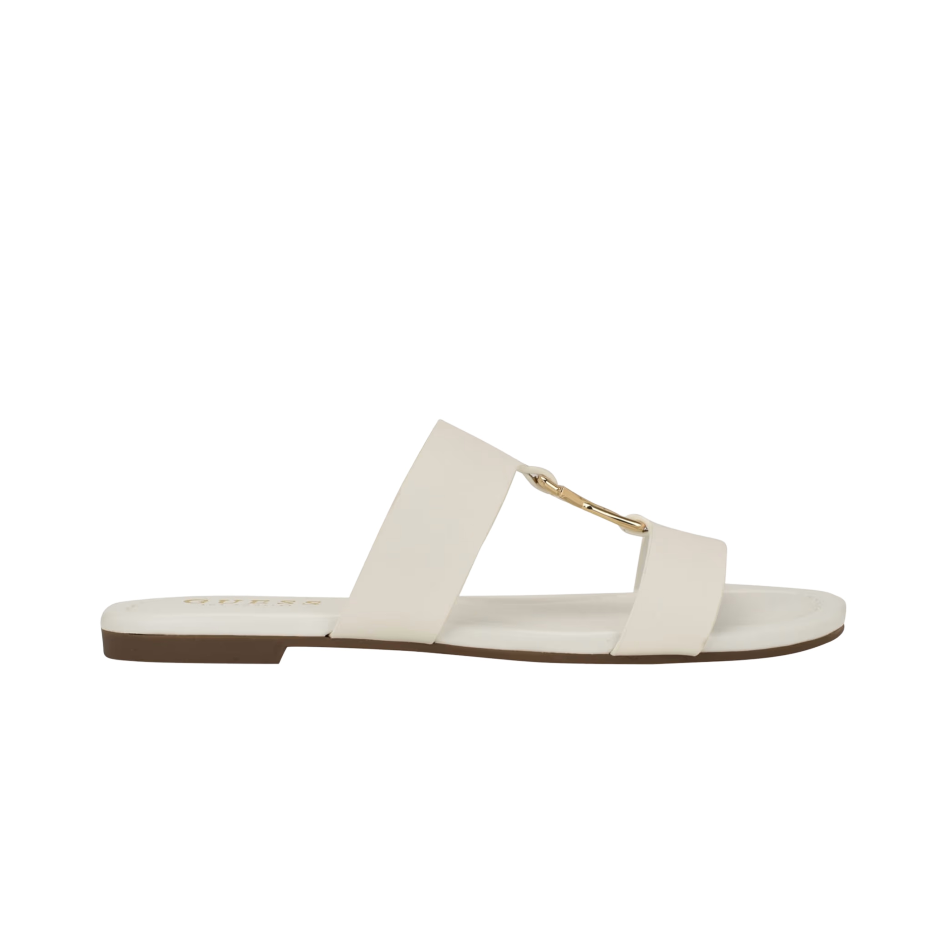 Guess Women Frinn Double Band Slide Sandals - White