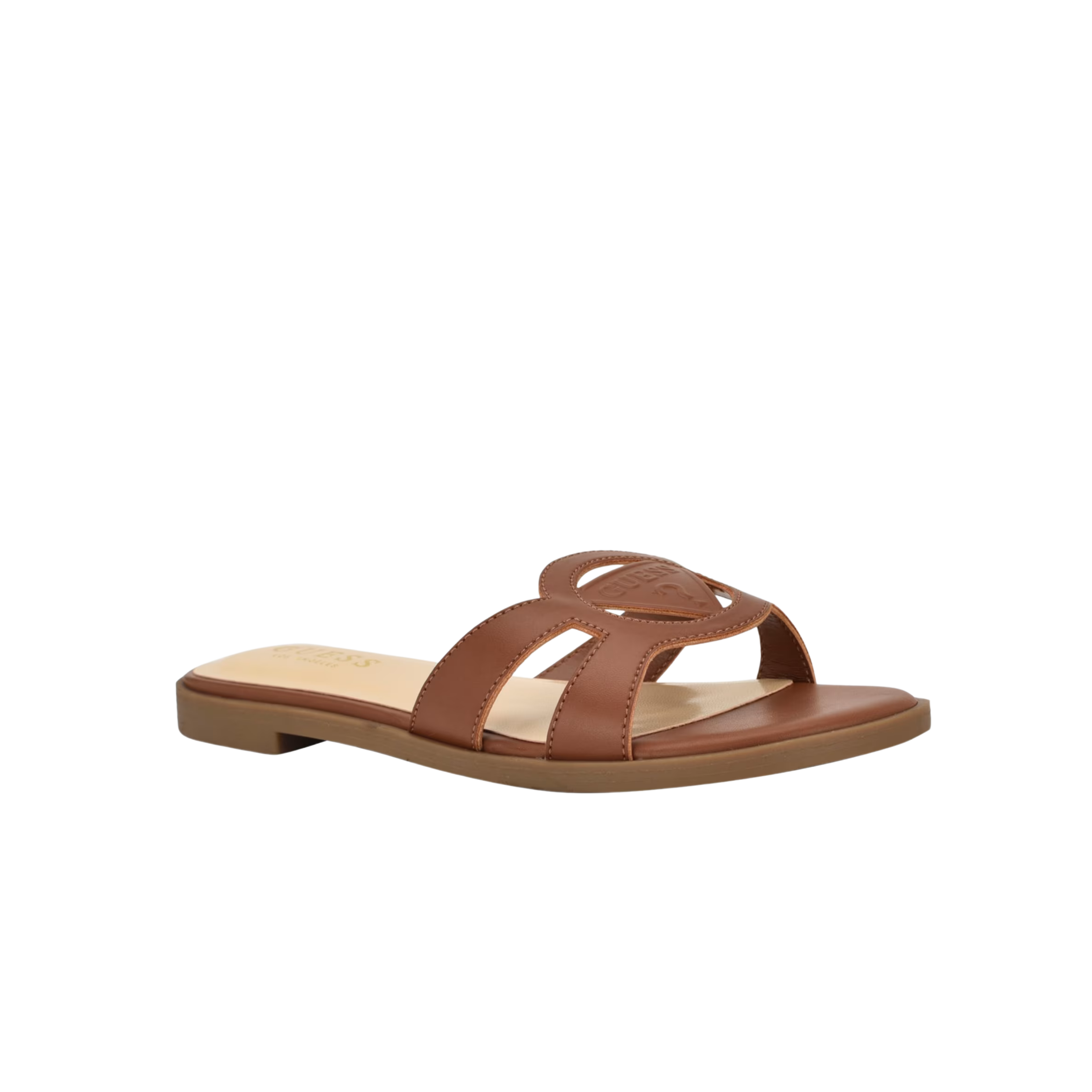 Guess Women Mazzie Cutout Guess Slide Sandals - Beige