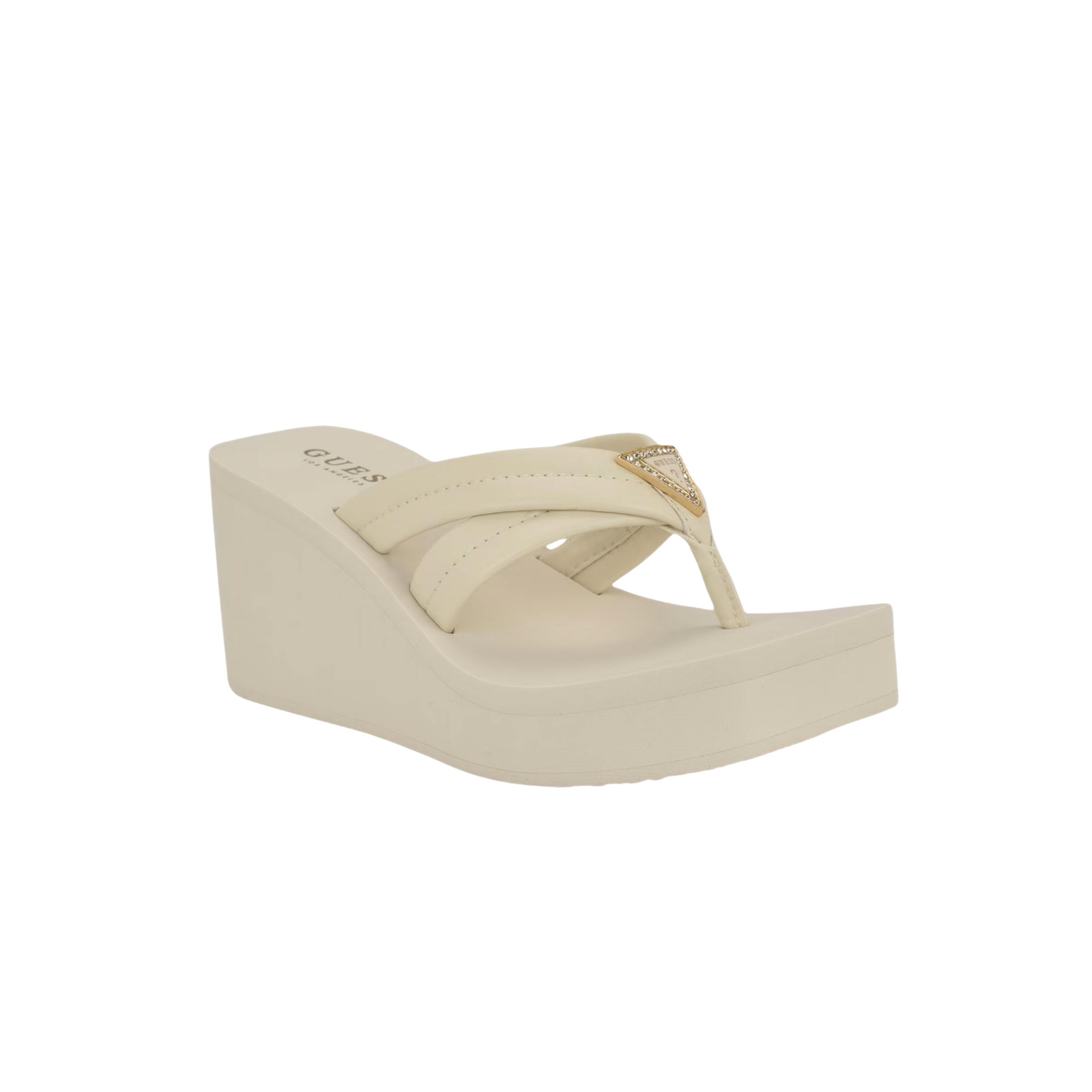 Guess Women Lamera Logo Slide Sandals - Off White