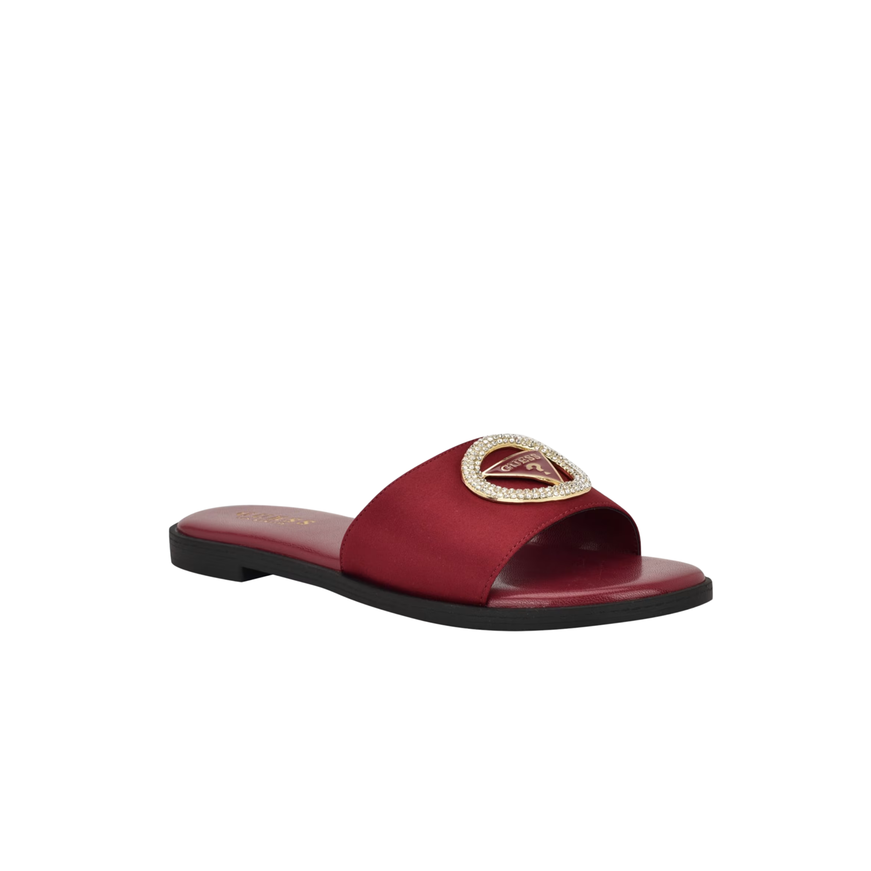 Guess Women Mirria Embellished Slide Sandals - Red