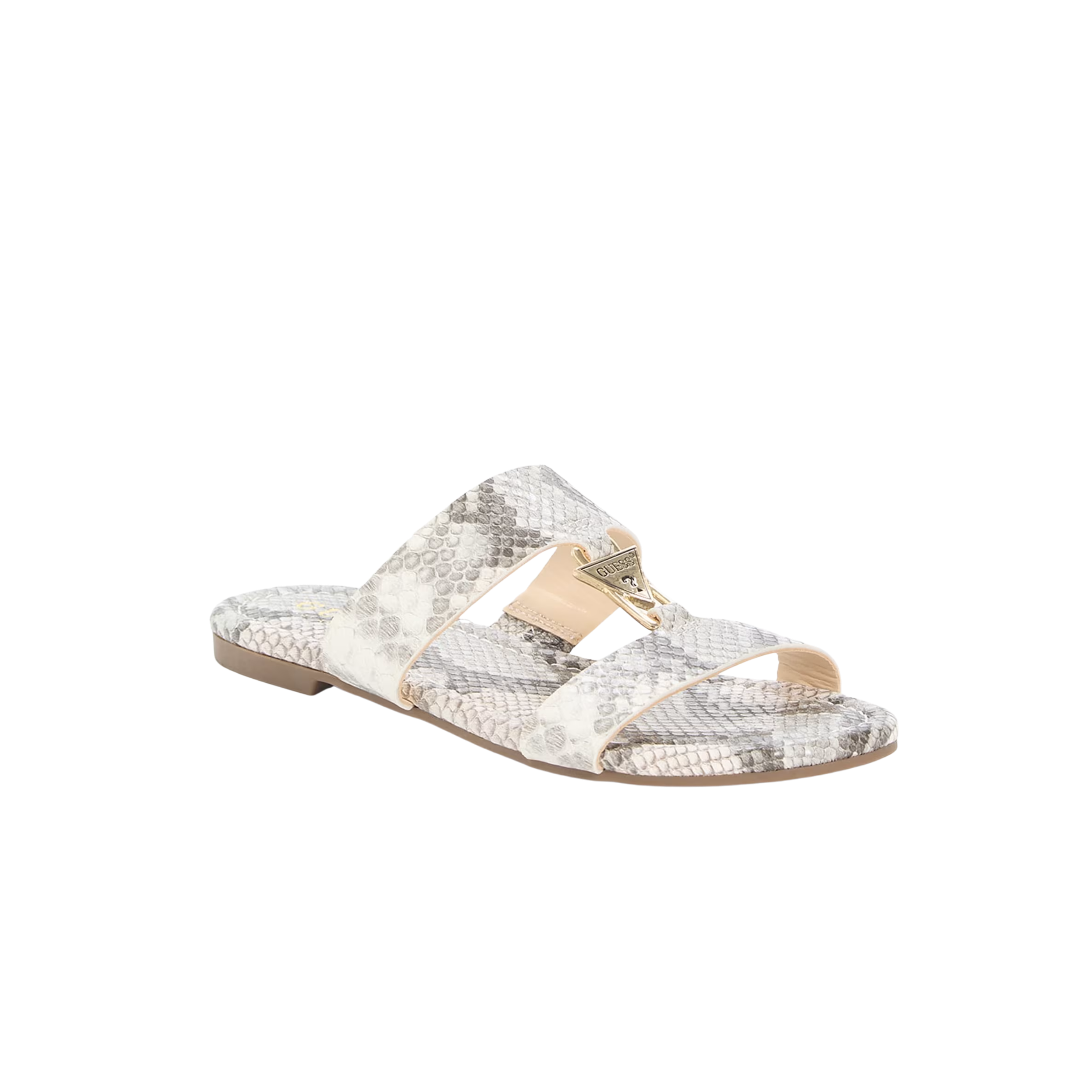 Guess Women Frinn Double Band Slide Sandals - Beige