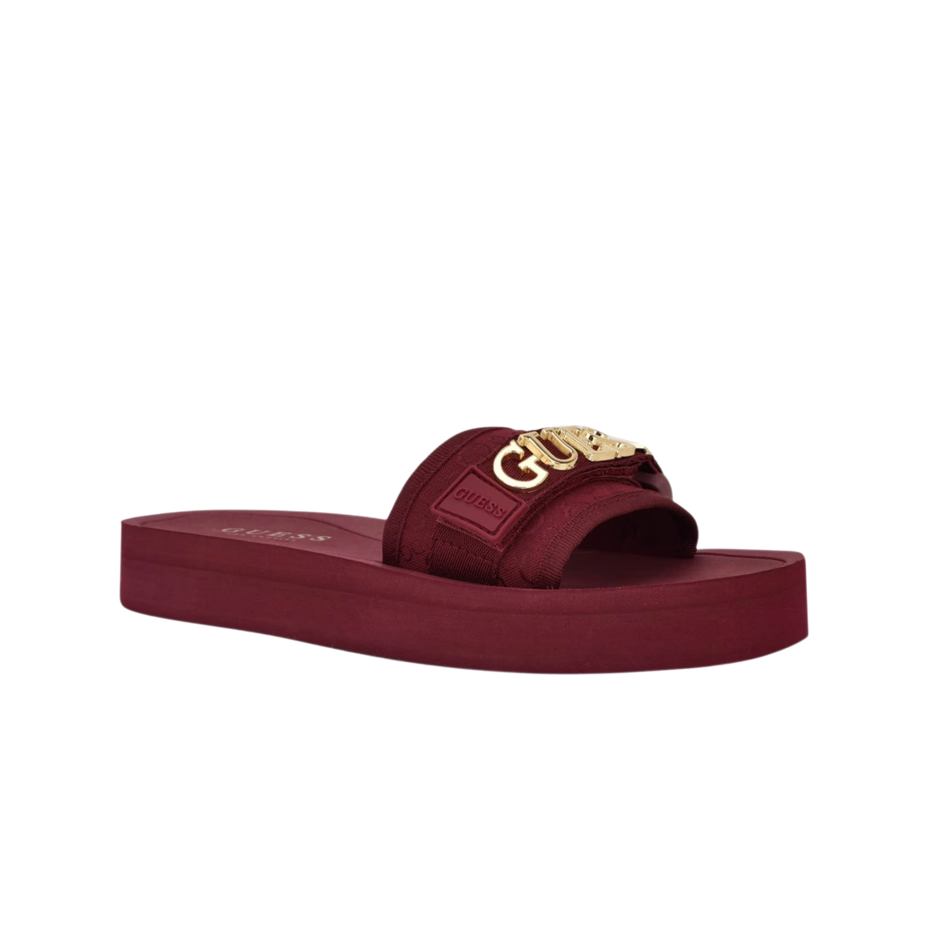 Guess Women Peers Logo Slide Sandals - Red