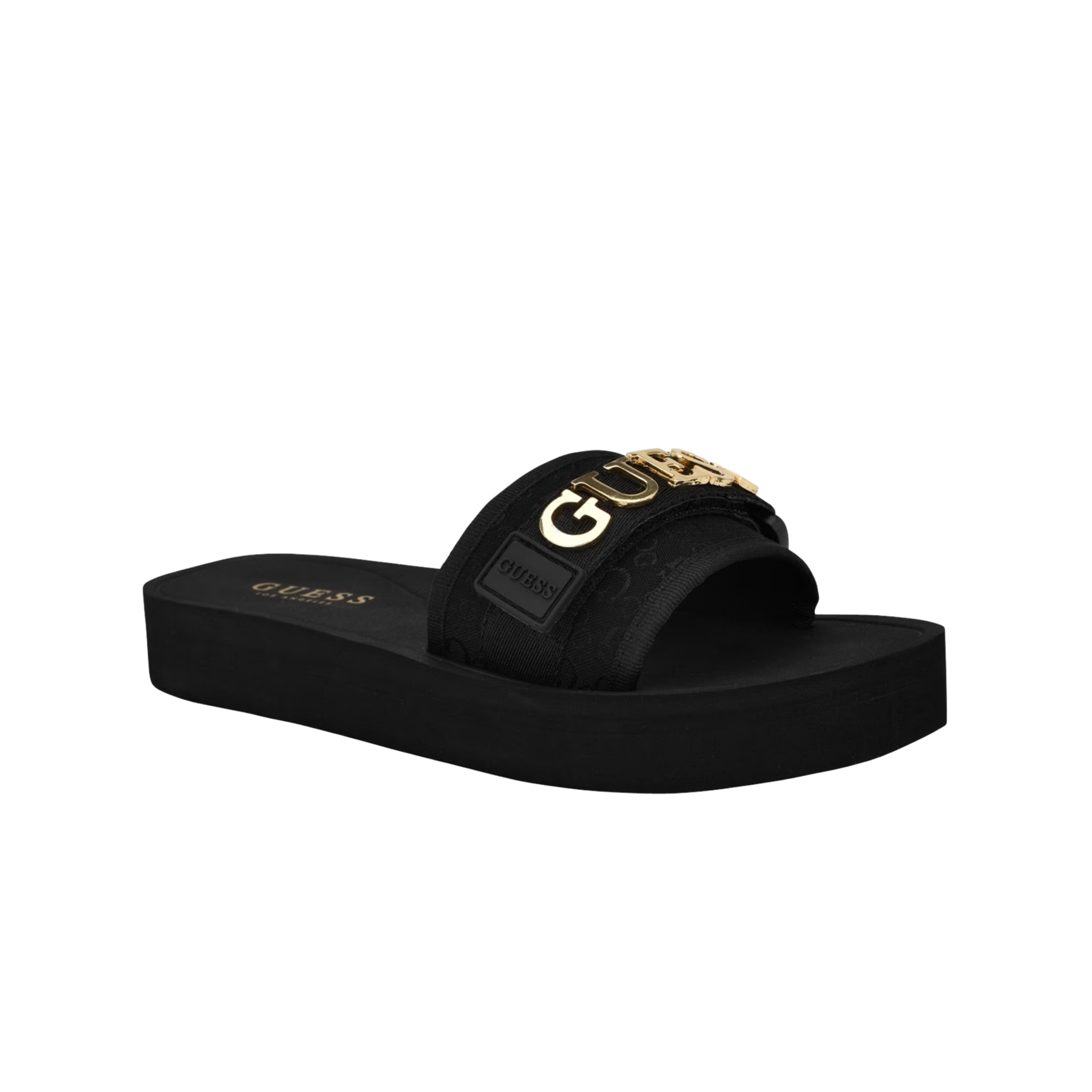 Guess Women Peers Logo Slide Sandals - Black