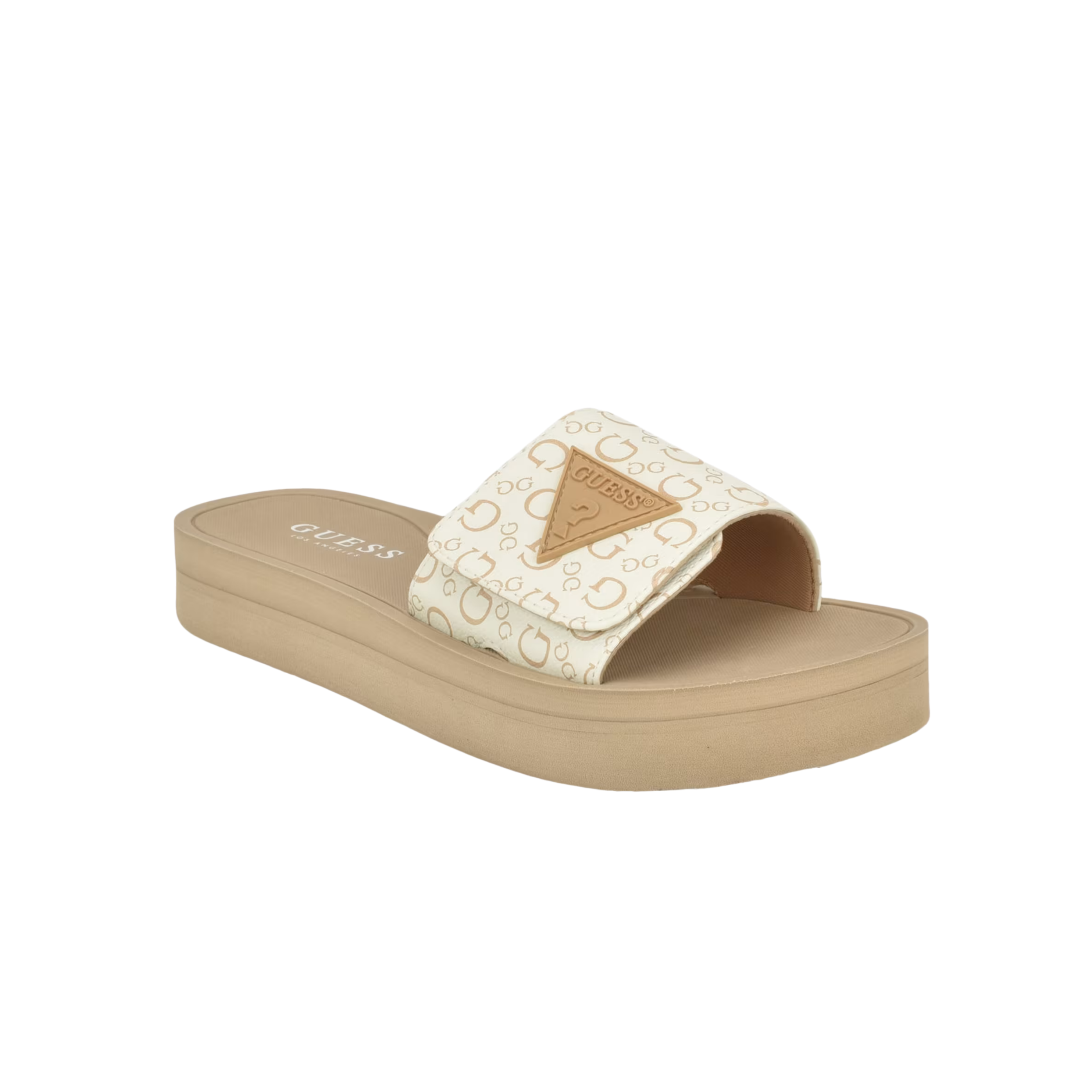 Guess Women Parties Logo Slides - Off White
