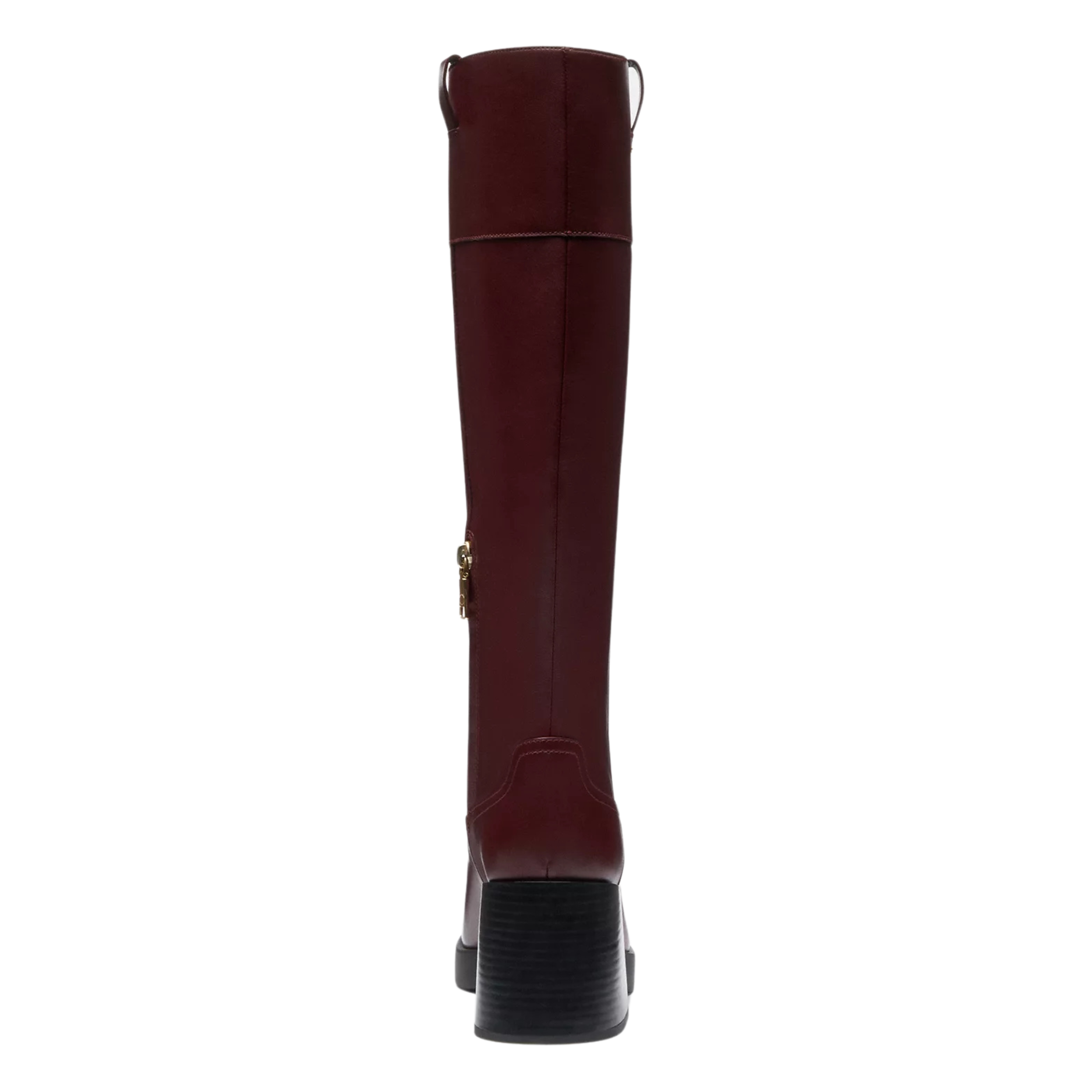COACH Women's Block Heel Tall Boot - Dark Wine