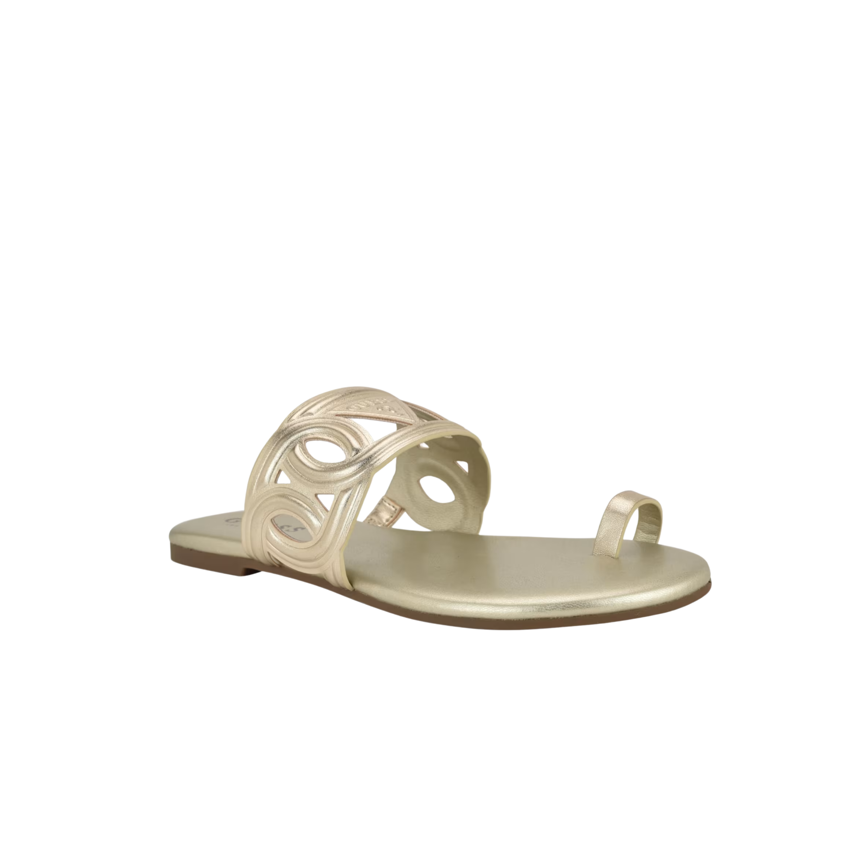 Guess Women Loons Cutout Toe-Ring Sandals - Gold