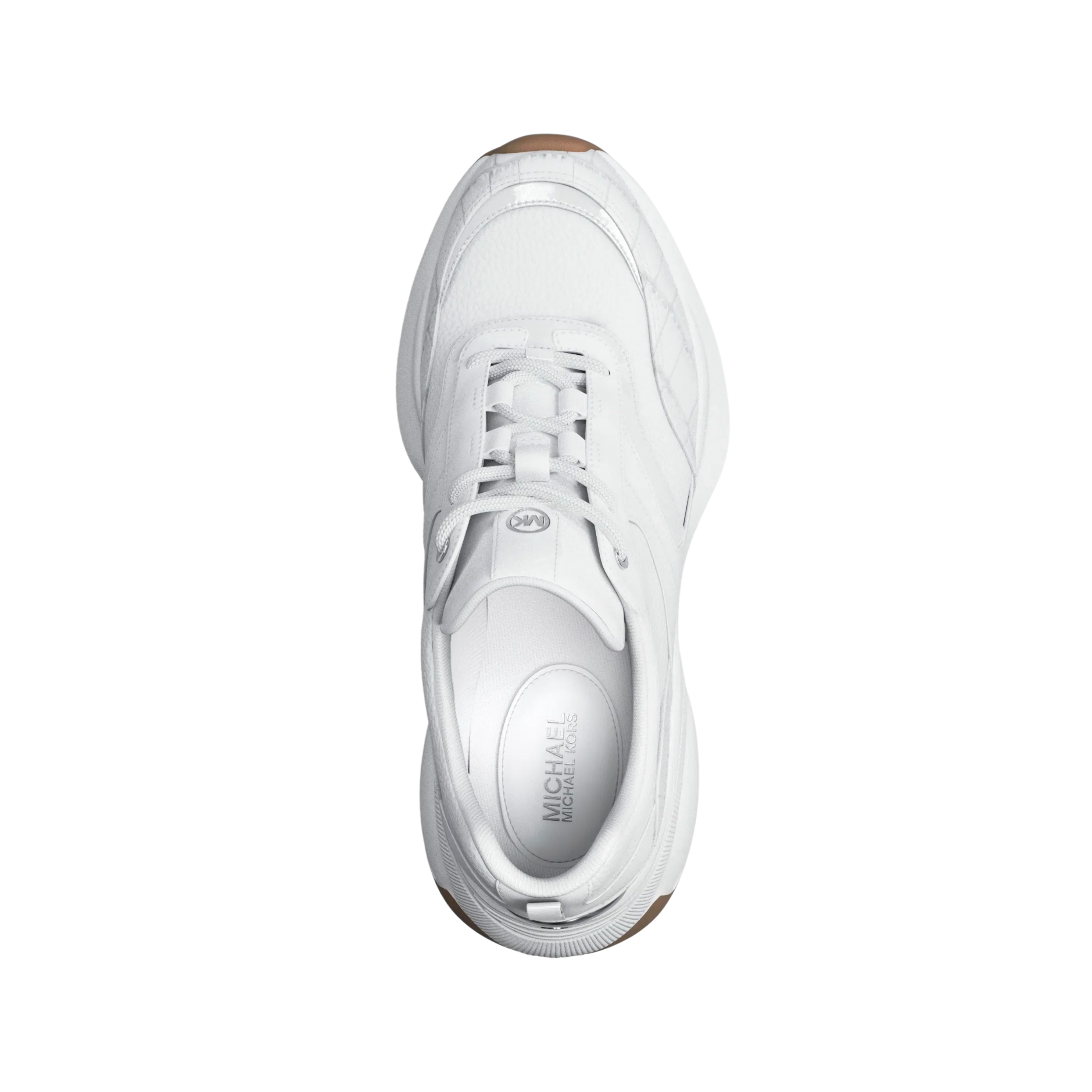 Michael Kors Women Kaia Mixed Media Trainer - Optic White