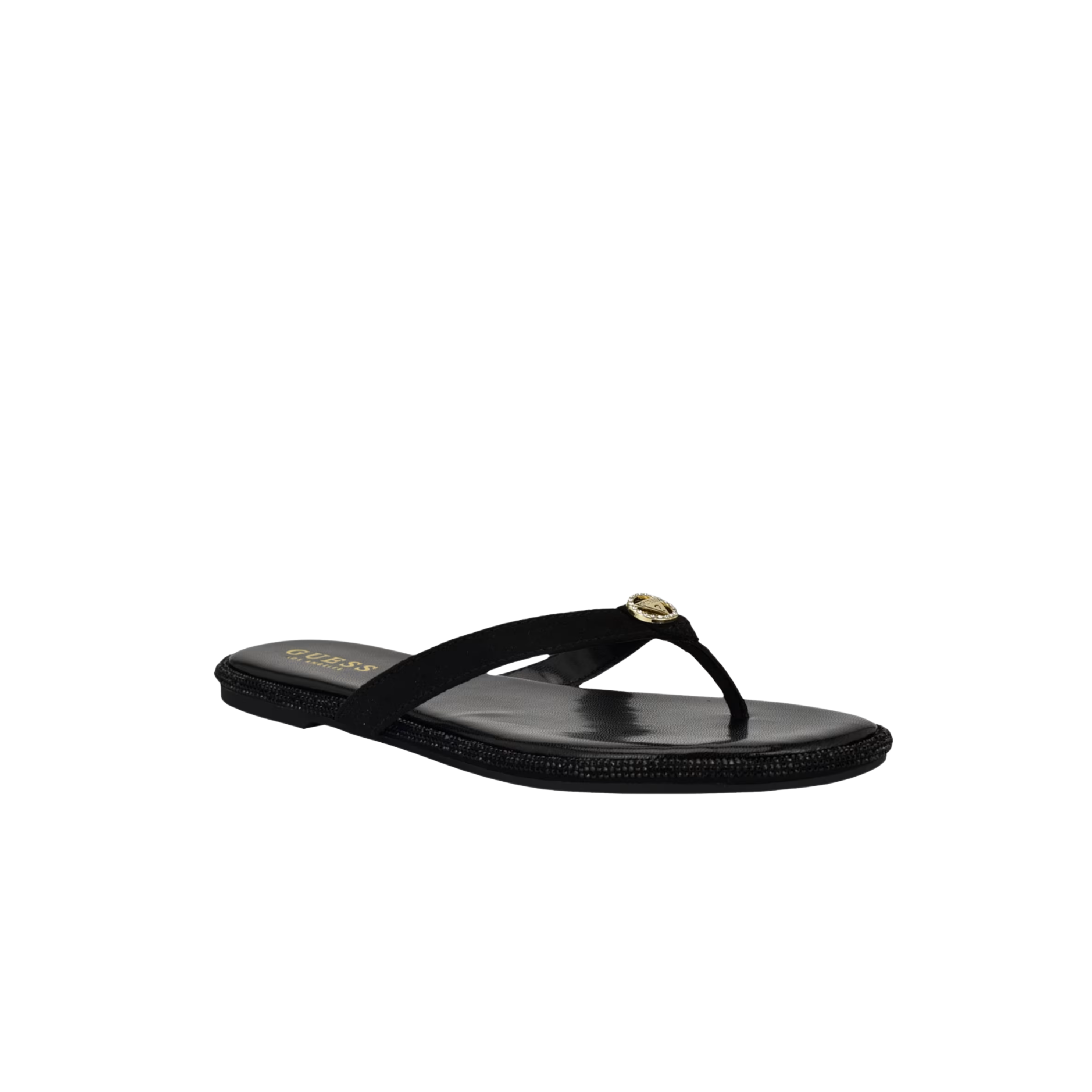 Guess Women Barenn Bling Slide Sandals - Black