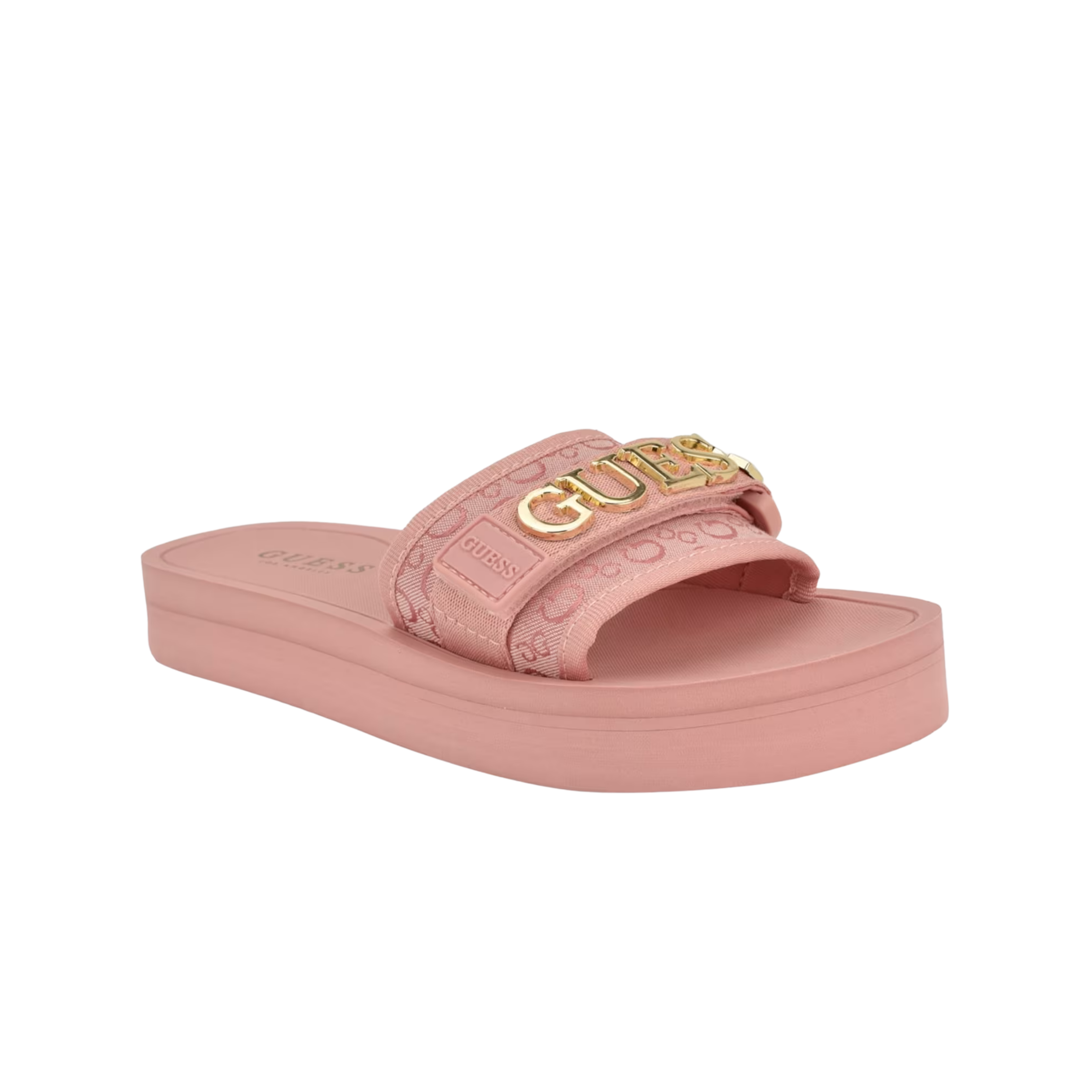 Guess Women Peers Logo Slide Sandals - Pink