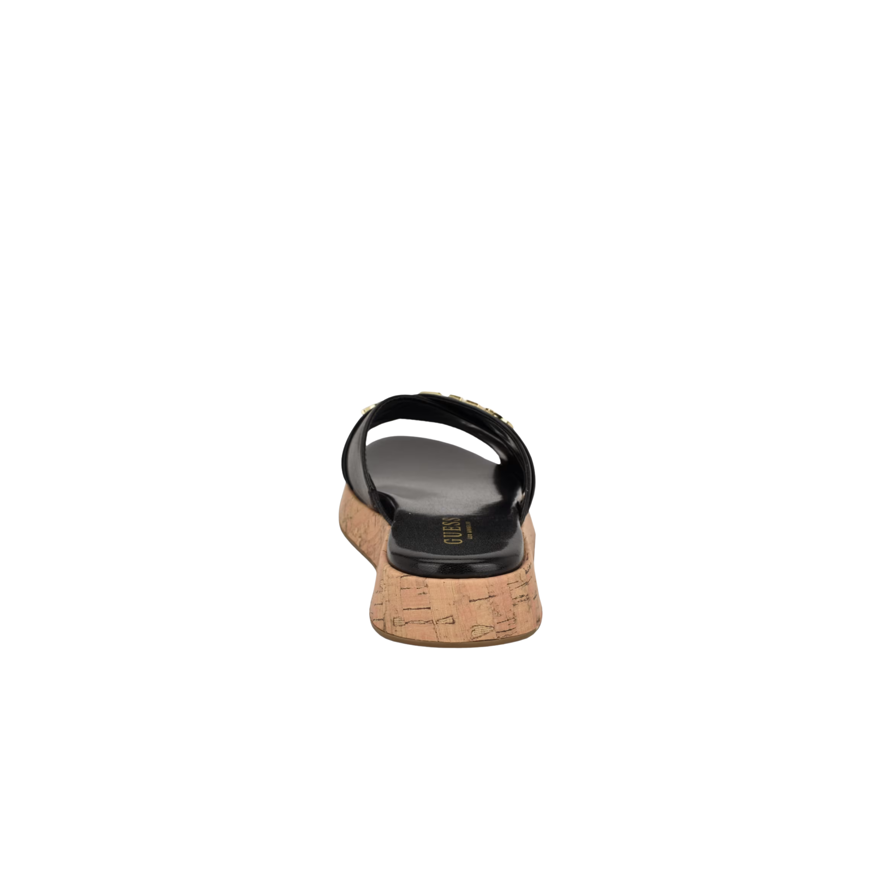 Guess Women Ilay Crisscross Flatform Slides - Black