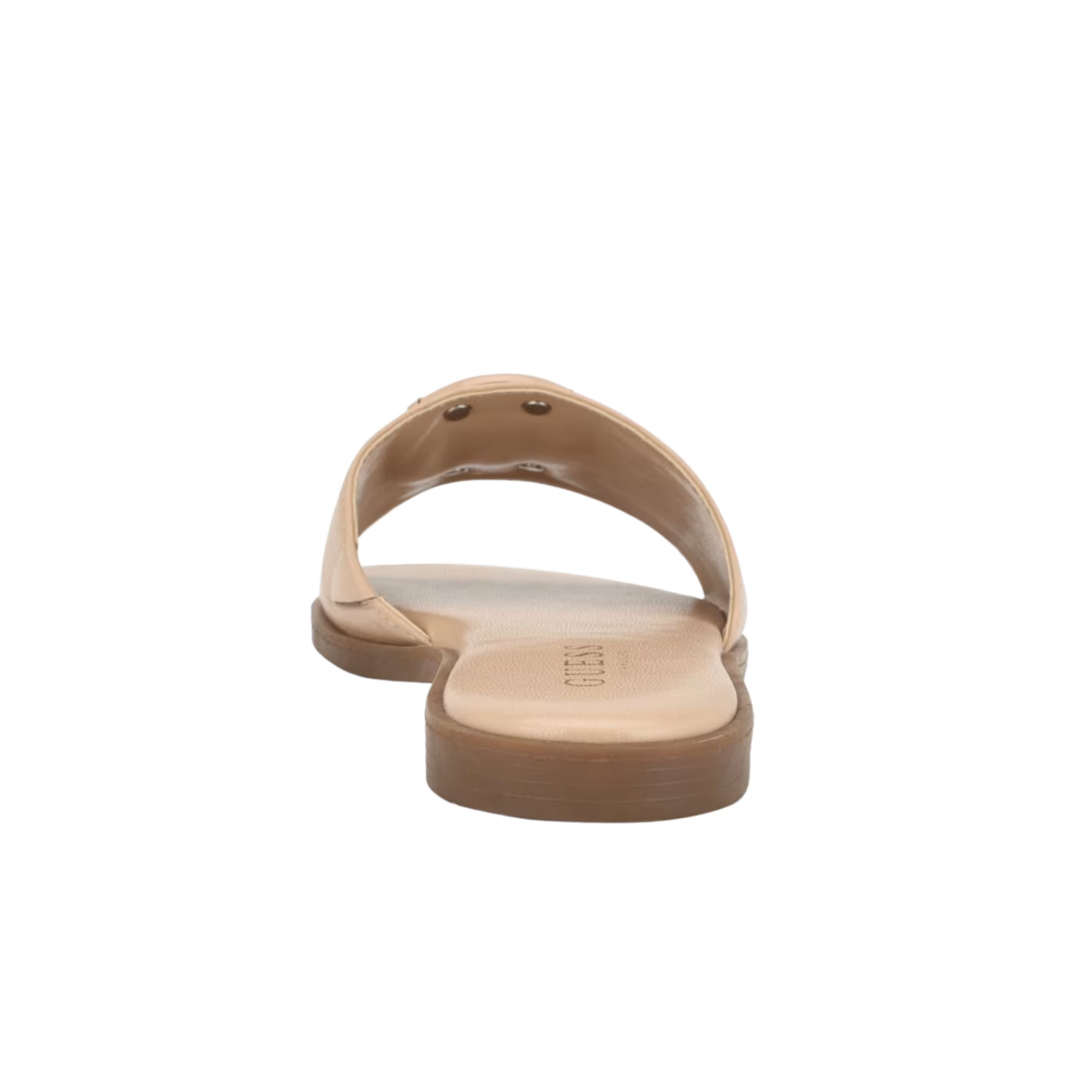 Guess Women Magnify Faux-Leather Beach Slides - Beige