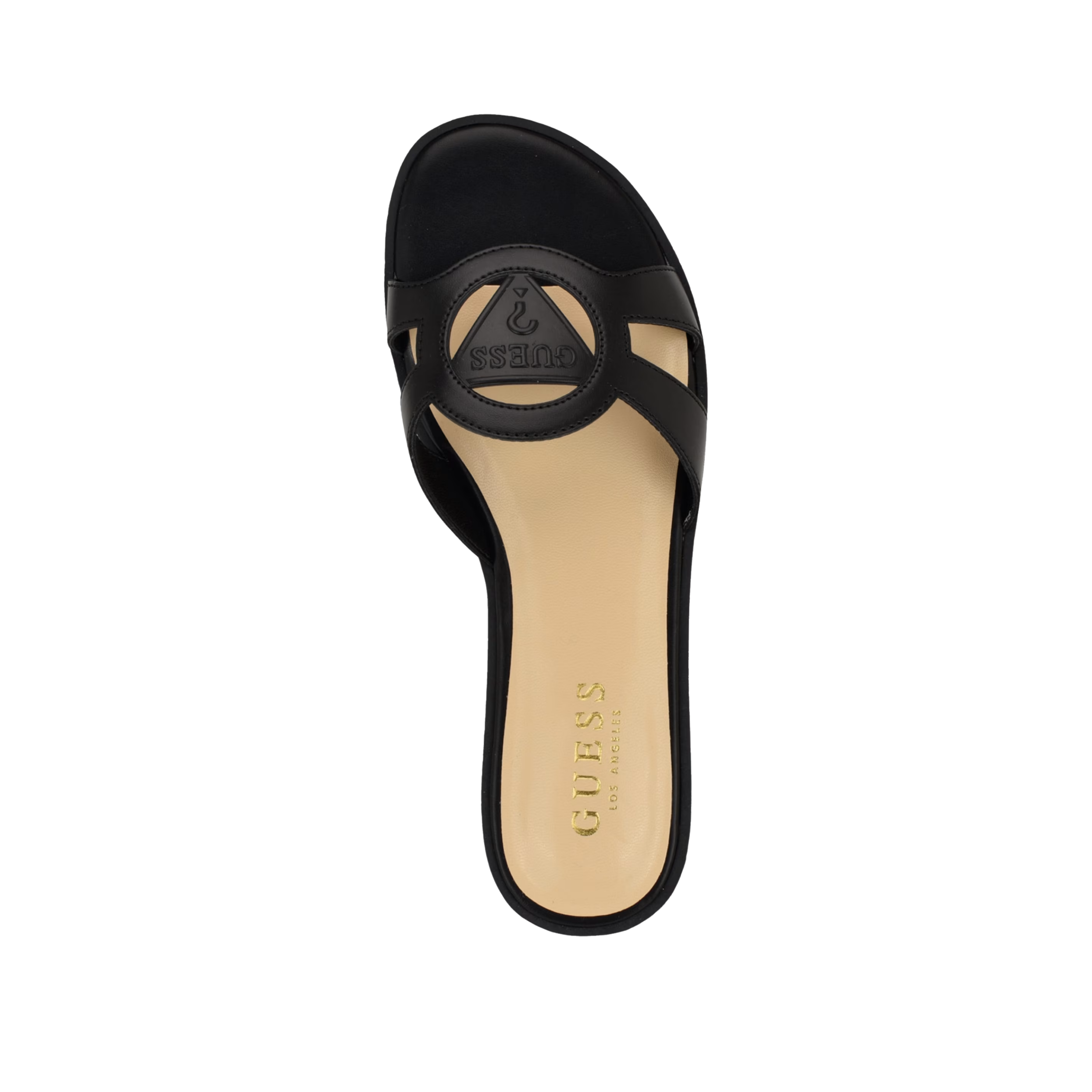 Guess Women Mazzie Cutout Guess Slide Sandals - Black