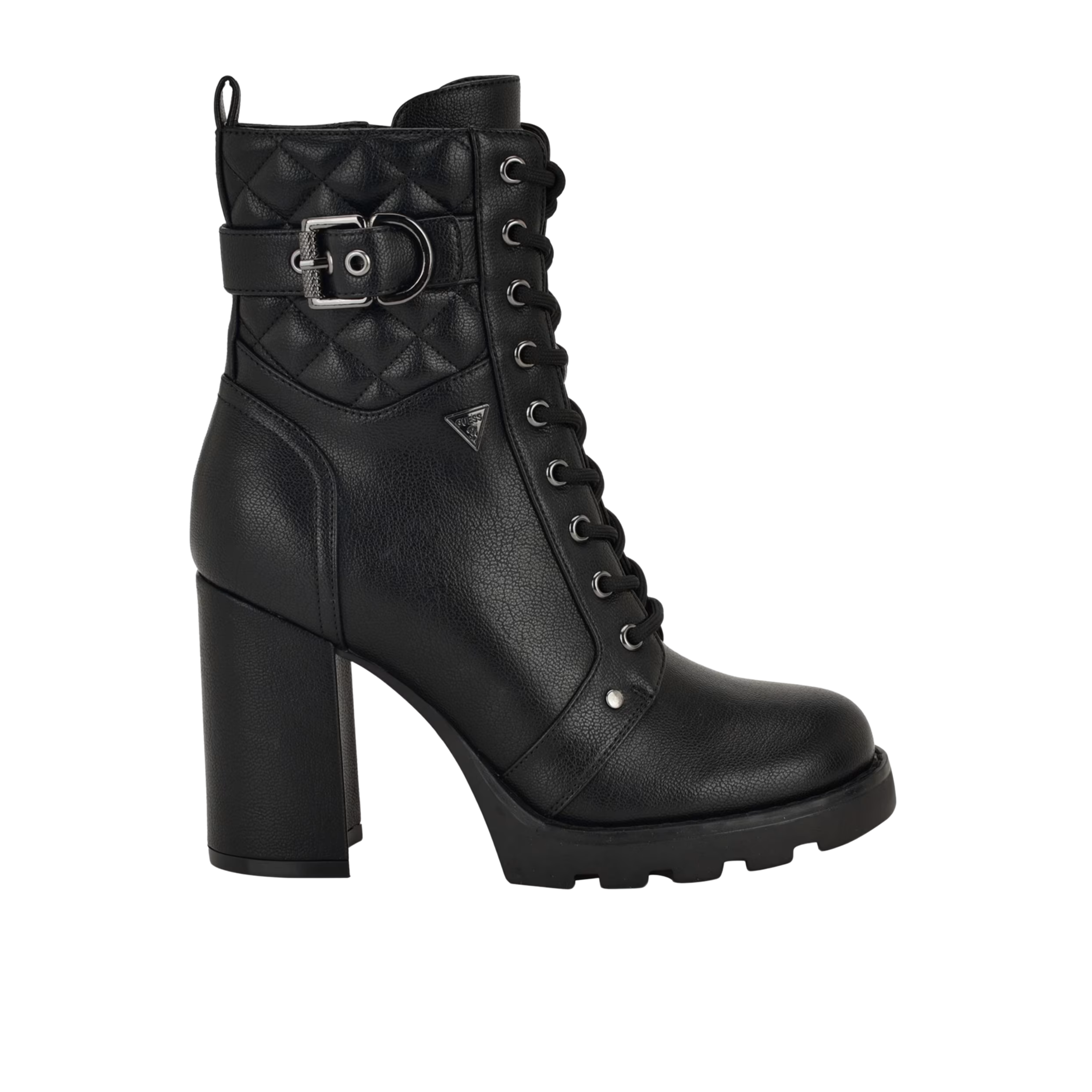 Guess Women Novvia Heeled Hiker Booties - Black