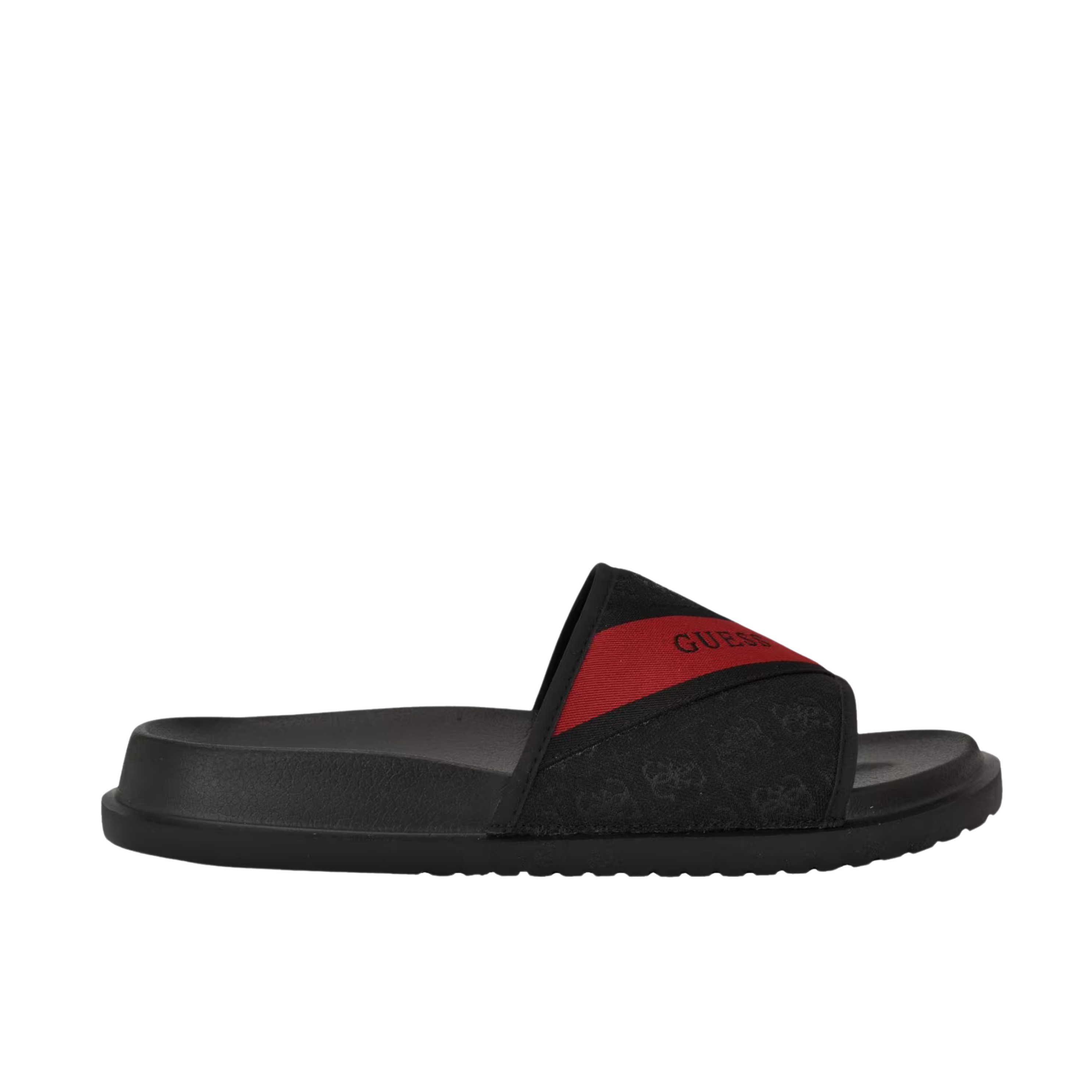 Guess Men Vellden Jacquard Quattro G Slides - Black 001