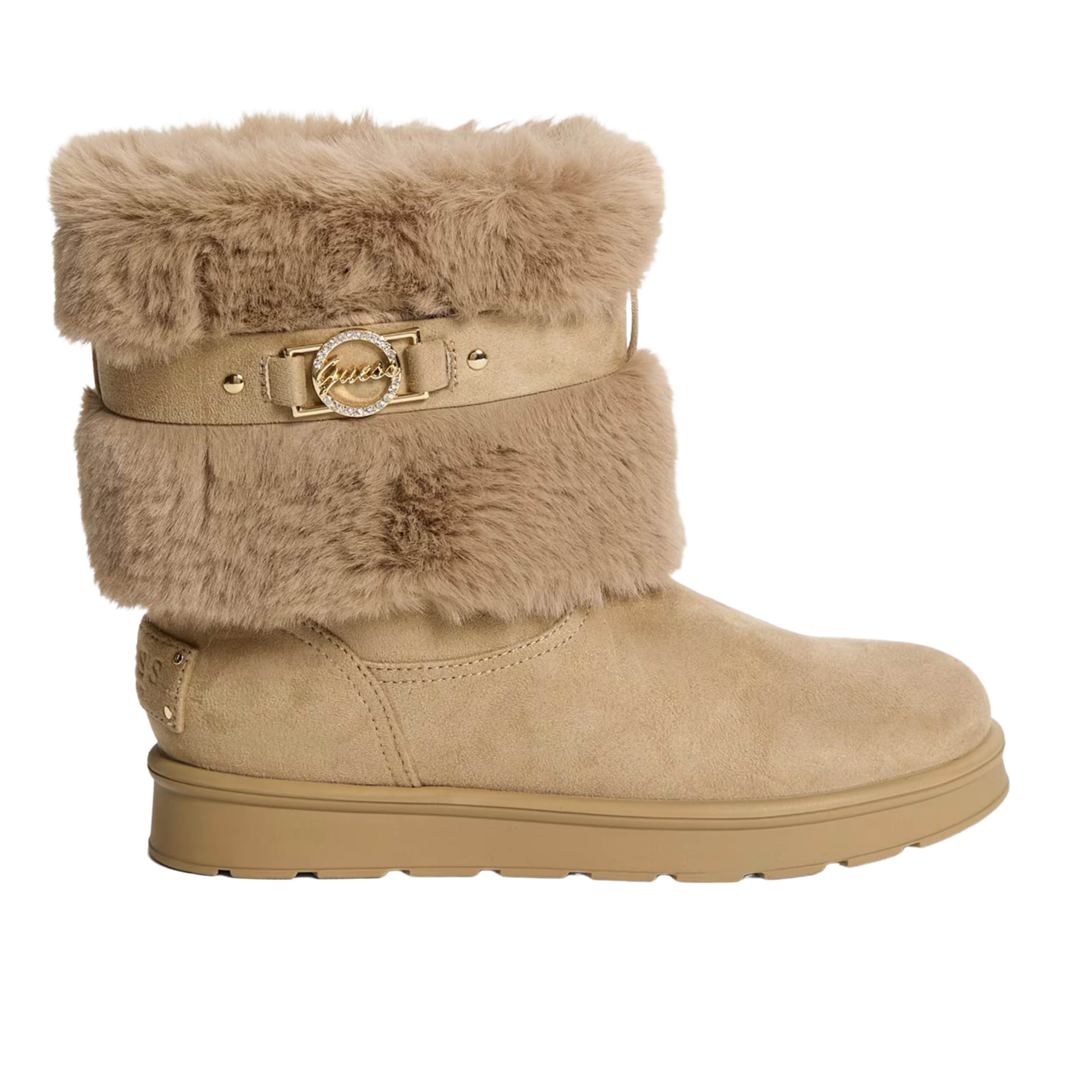 Guess Women Layby Shearling Boots - Beige