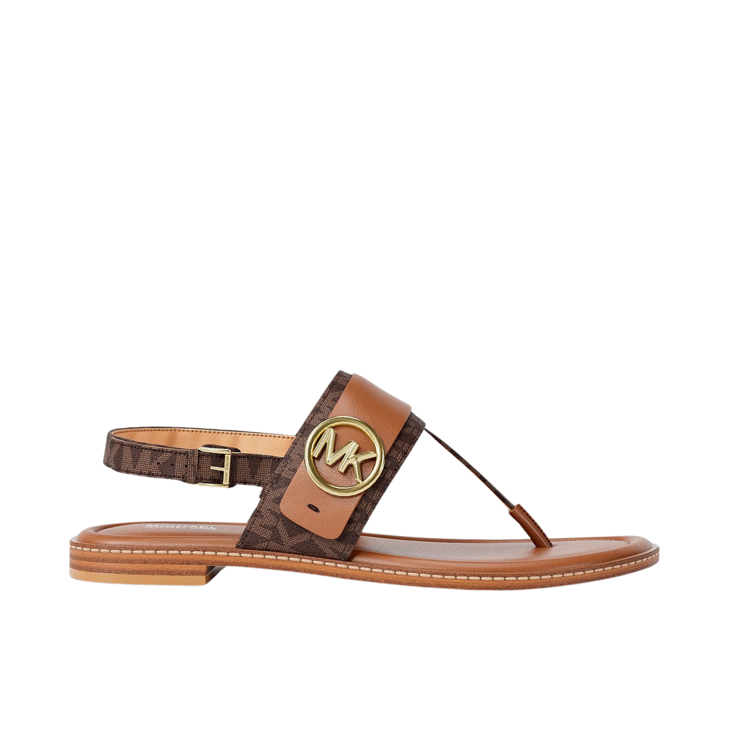 Michael Kors Women Carmen Signature Logo Thong Sandal - Brown