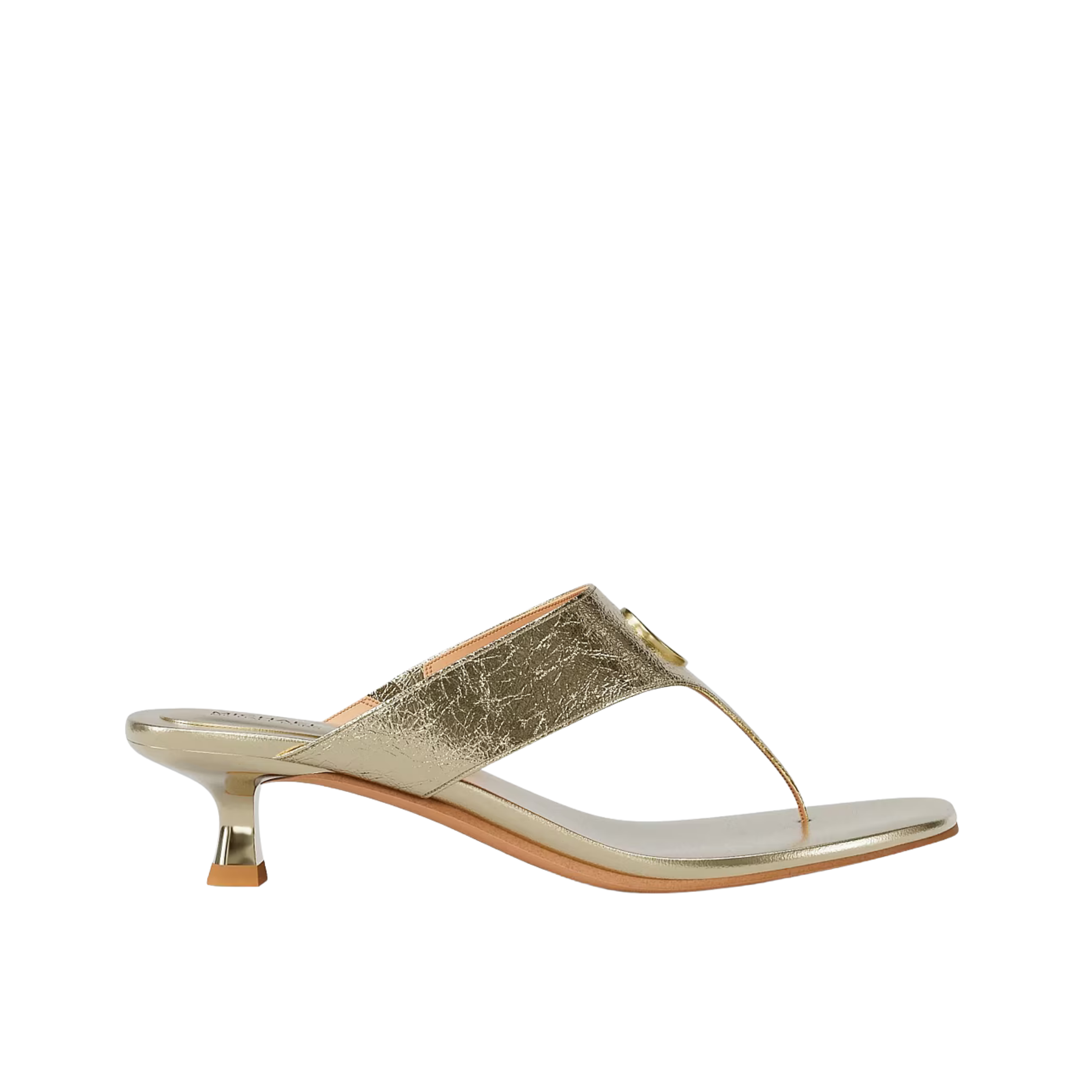 Michael Kors Women Anneka Metallic Thong Sandal - Pale Gold
