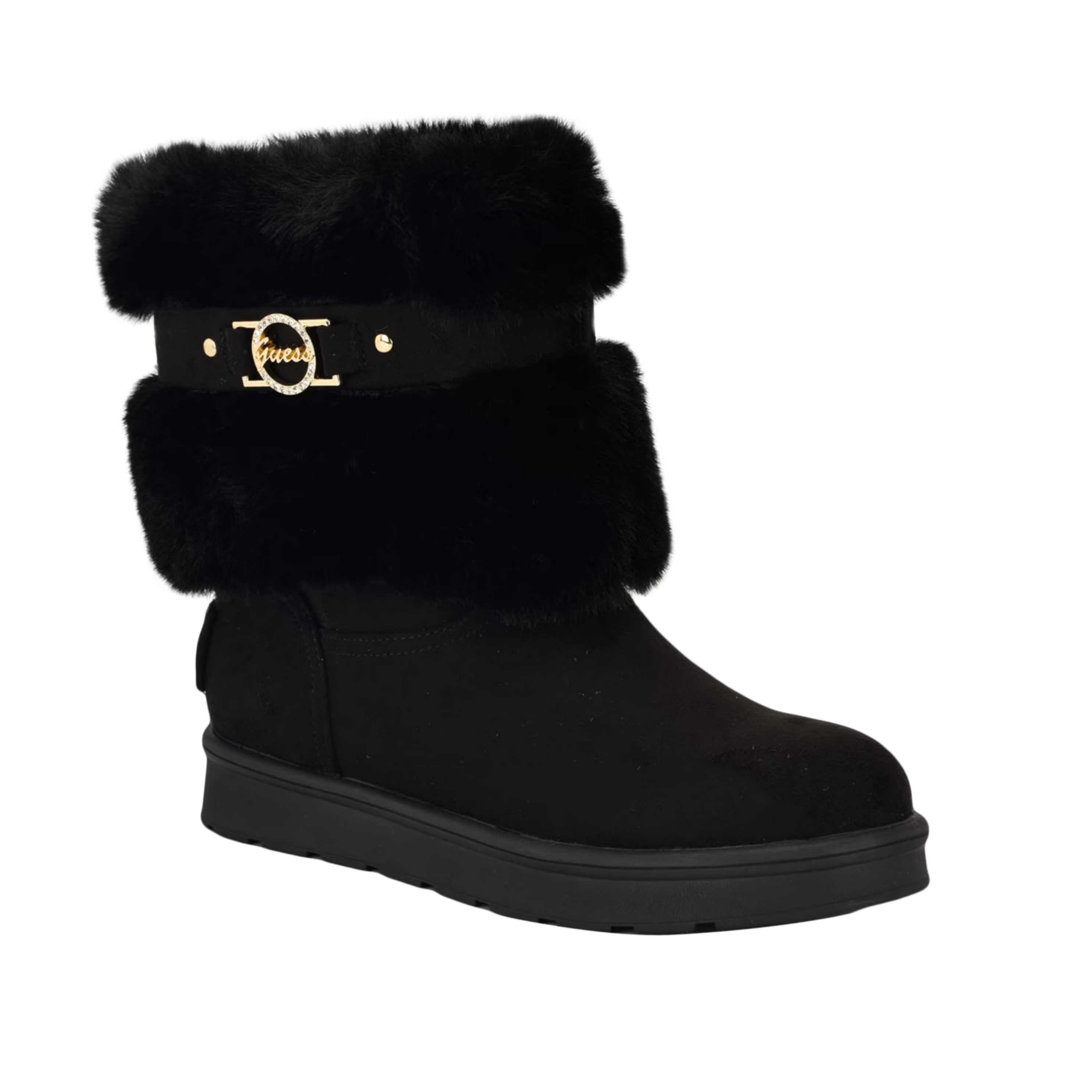 Guess Women Layby Shearling Boots - Black