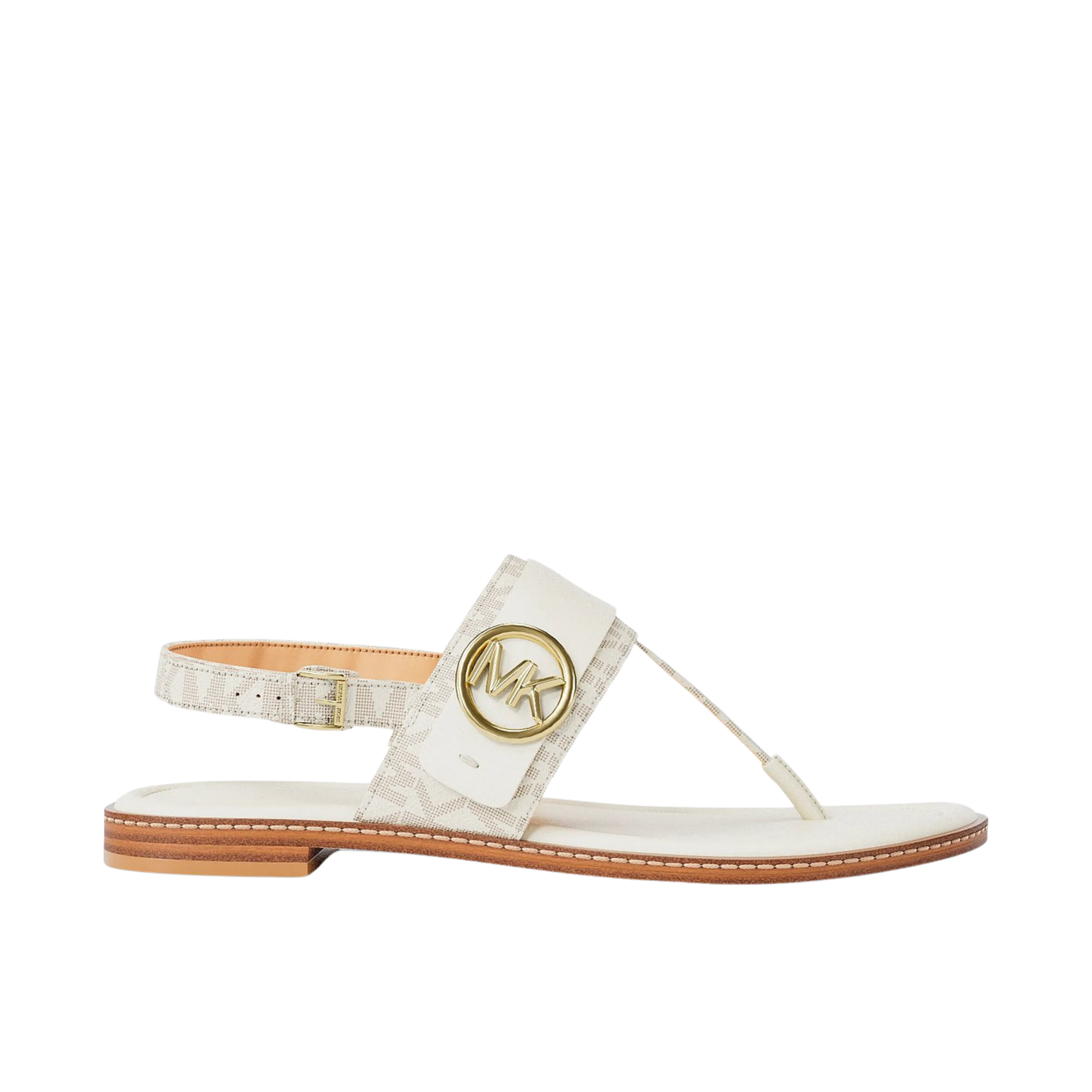 Michael Kors Women Carmen Signature Logo Thong Sandal - Vanilla