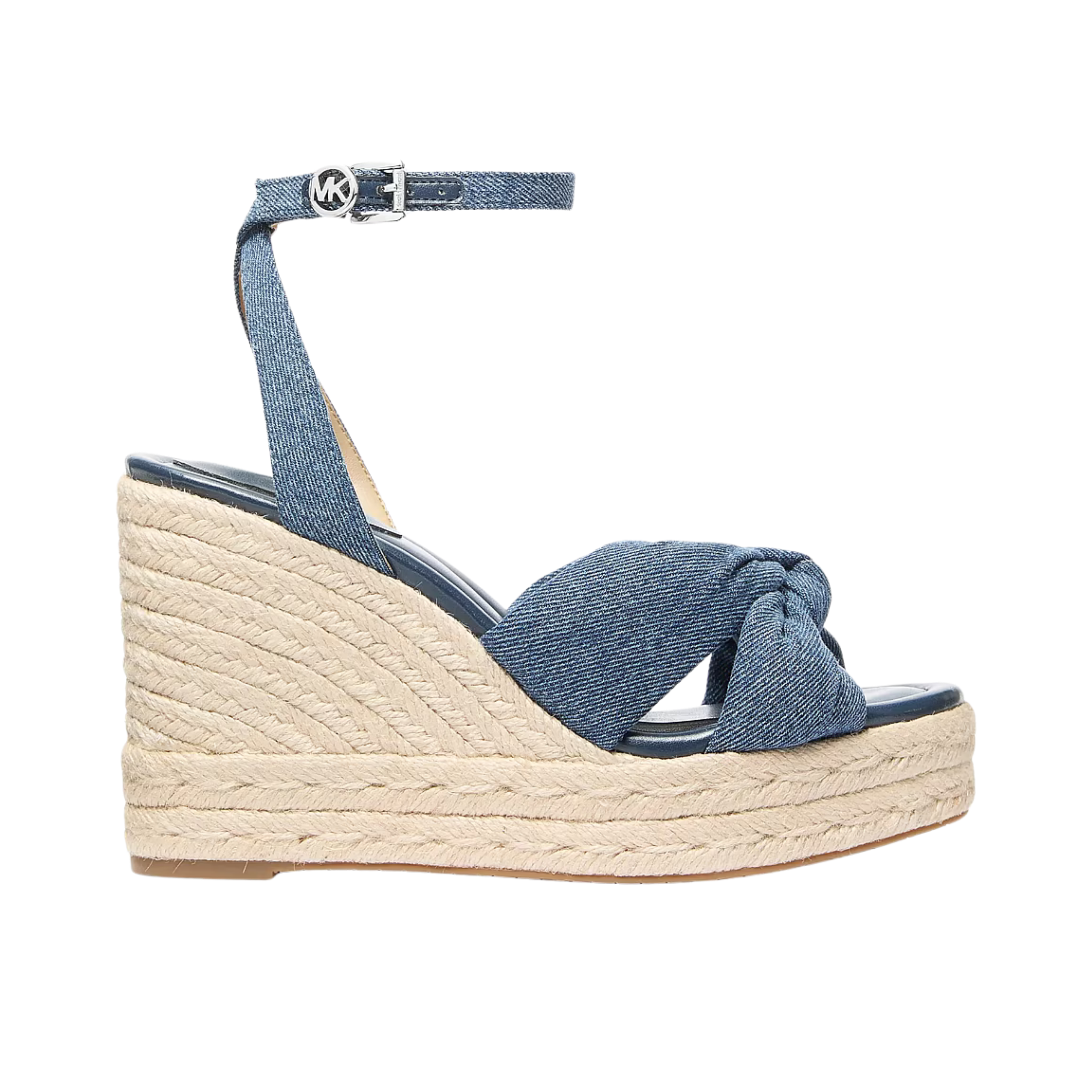 Michael Kors Women Elena Denim Wedge Sandal - DK VT Bluwsh