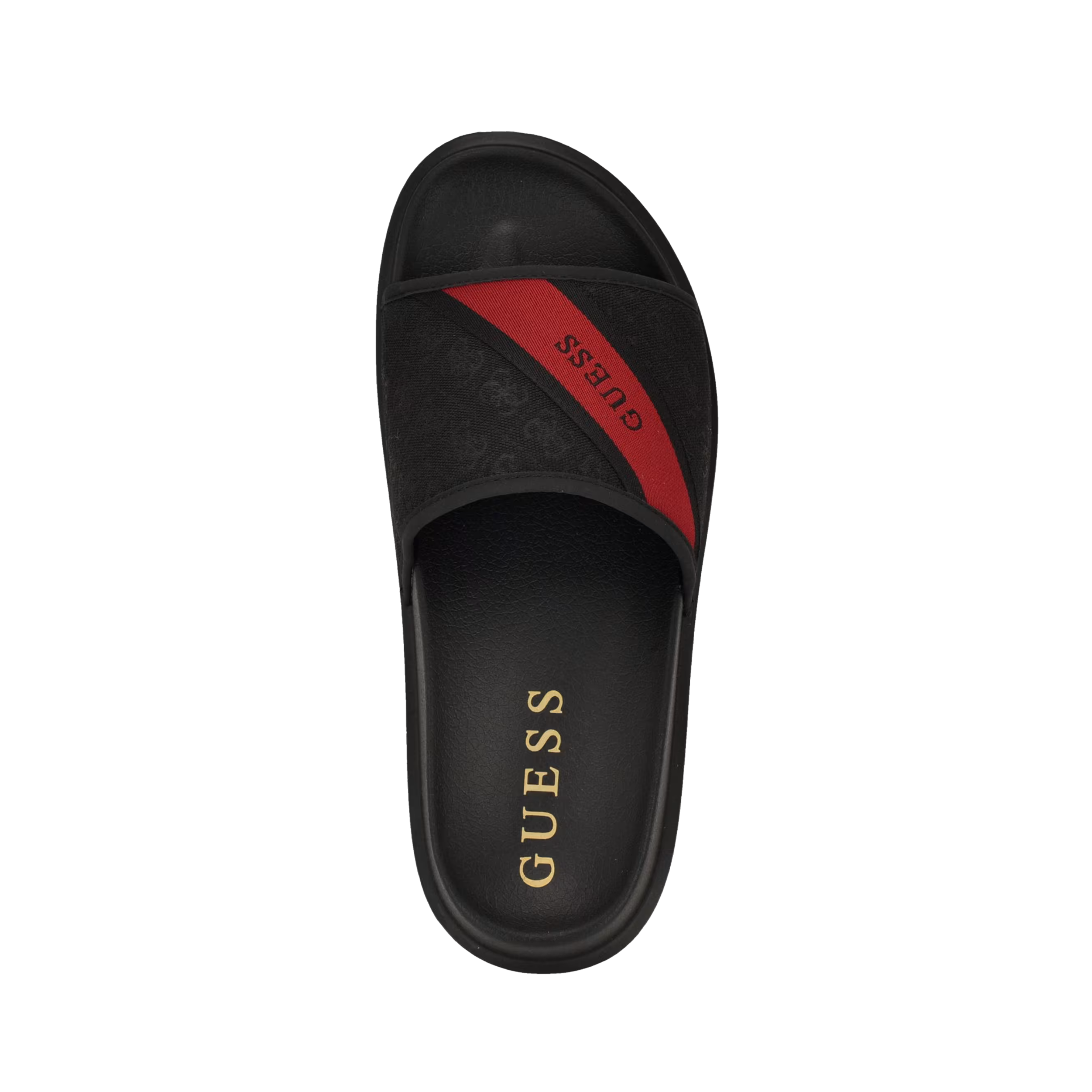 Guess Men Vellden Jacquard Quattro G Slides - Black 001