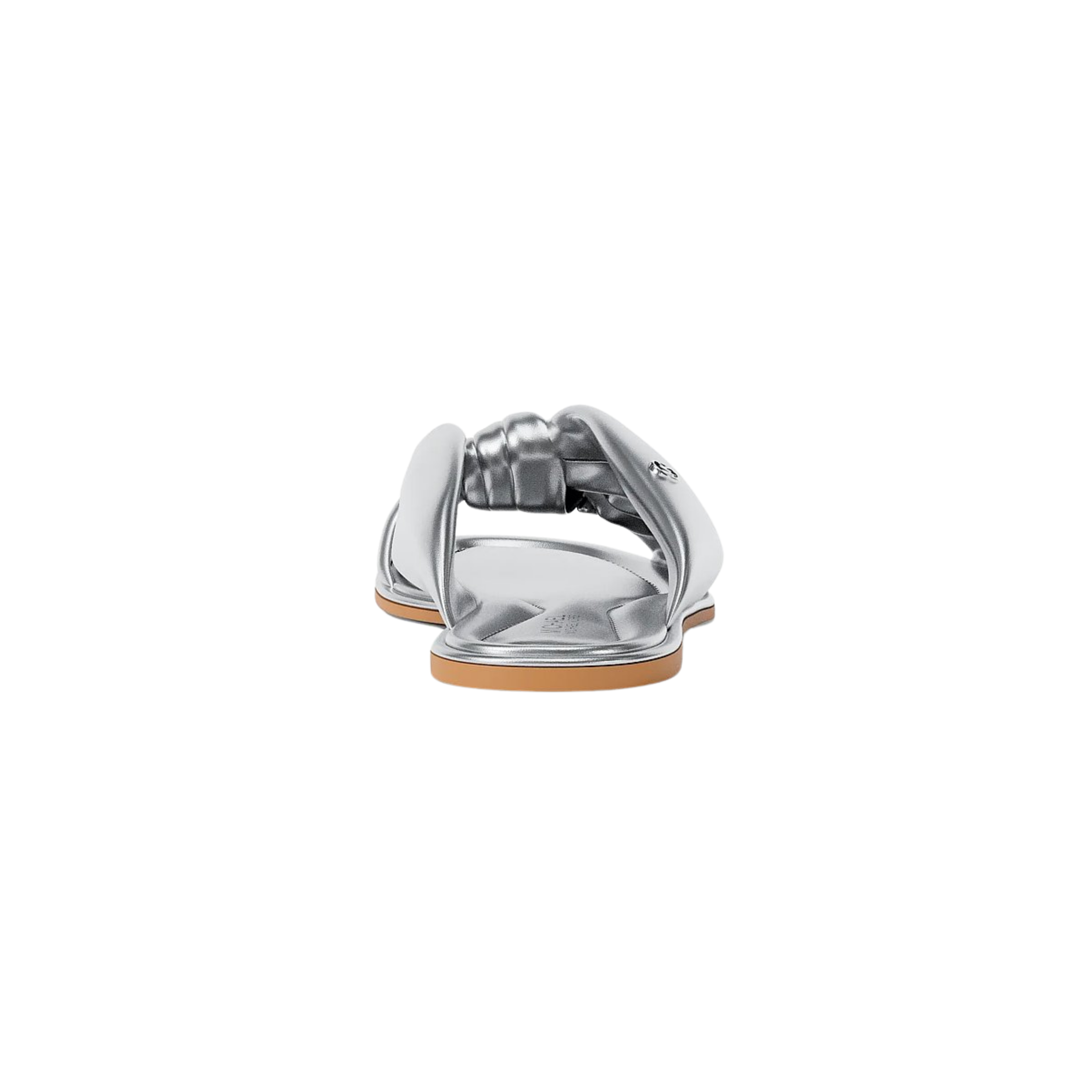 Michael Kors Women Elena Metallic Slide Sandal - Silver