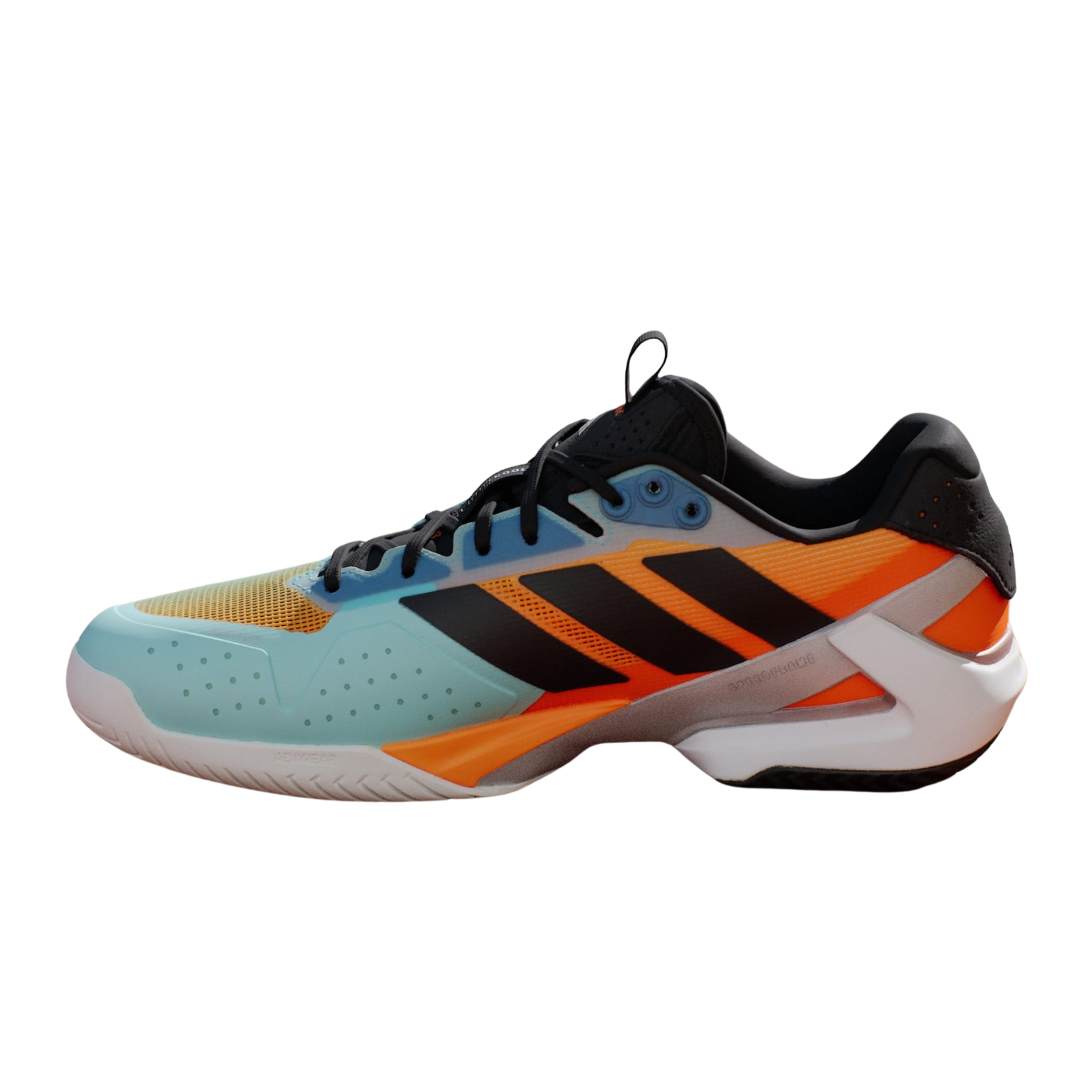 Adidas Men Adizero Ubersonic 5 Tennis - Flash Aqua Core Black Lucid Orange