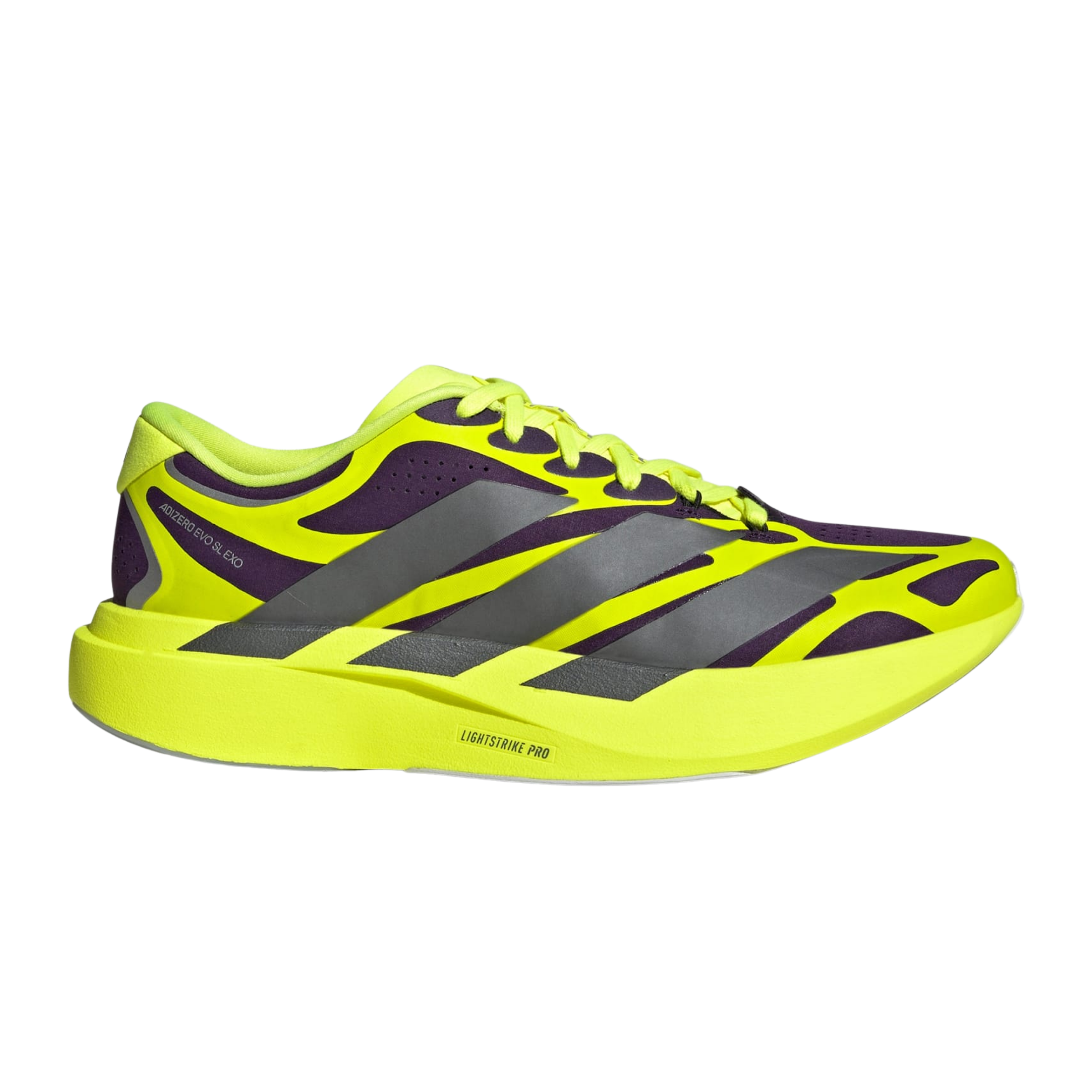 Adidas Men Adizero Evo SL Exo - Aurora Plum Iron Metallic Solar Yellow
