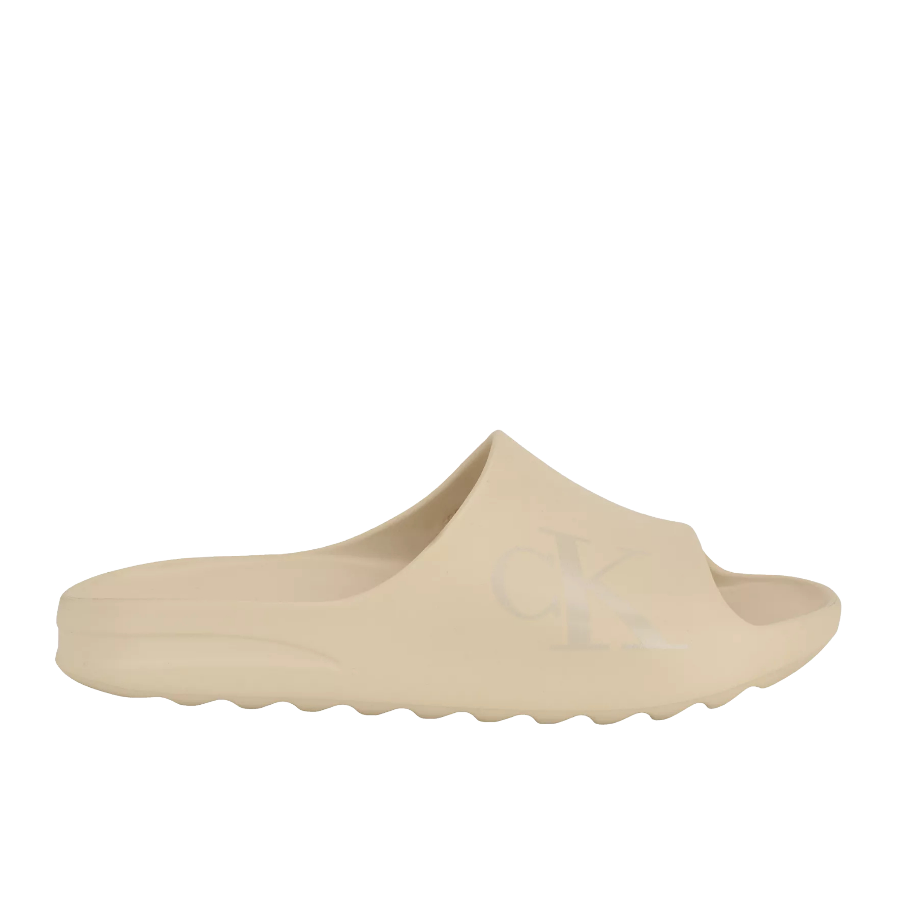 Calvin Klein Men Monogram Logo Pool Slide Sandal - Ivory