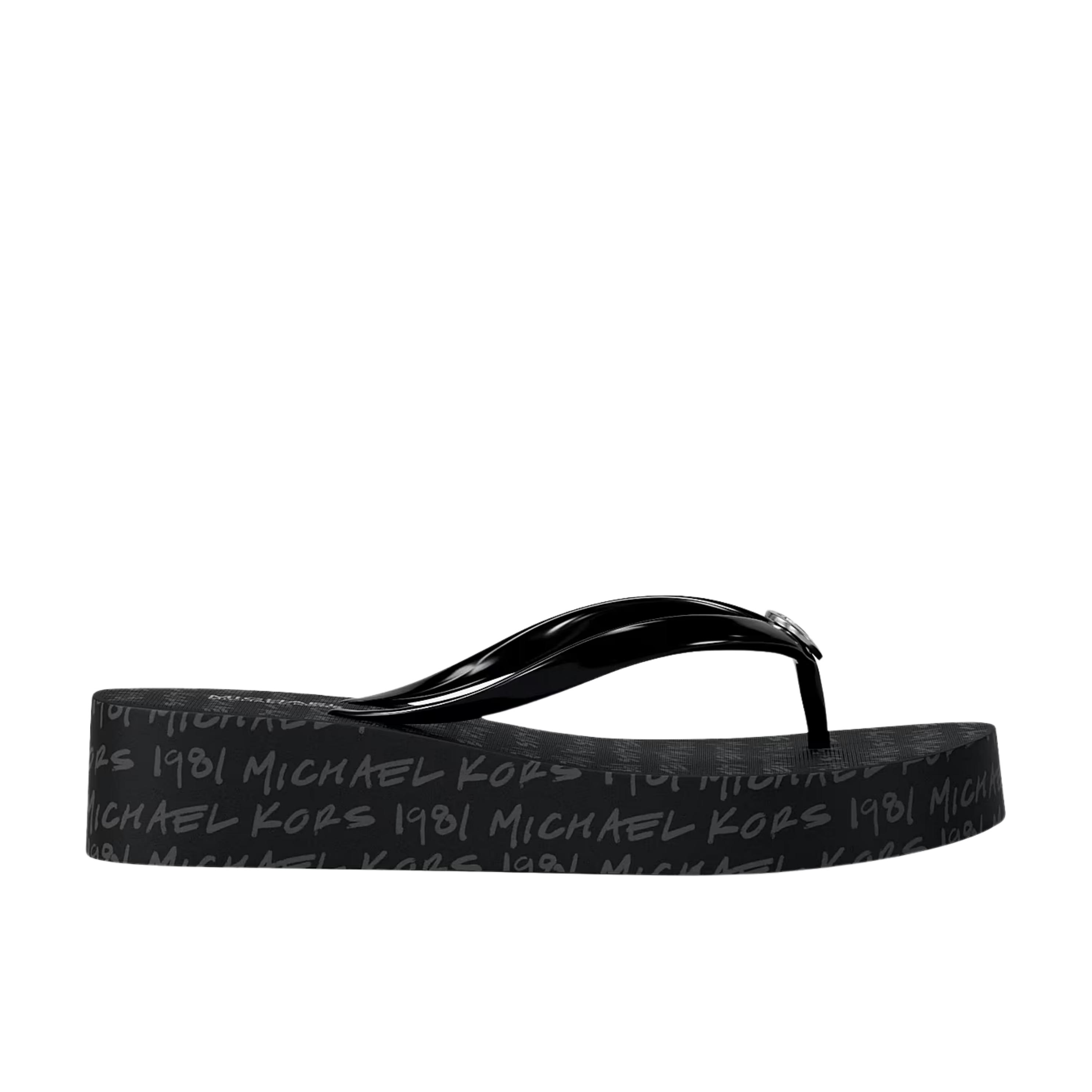 Michael Kors Women Bedford Logo Flip Flop - Black