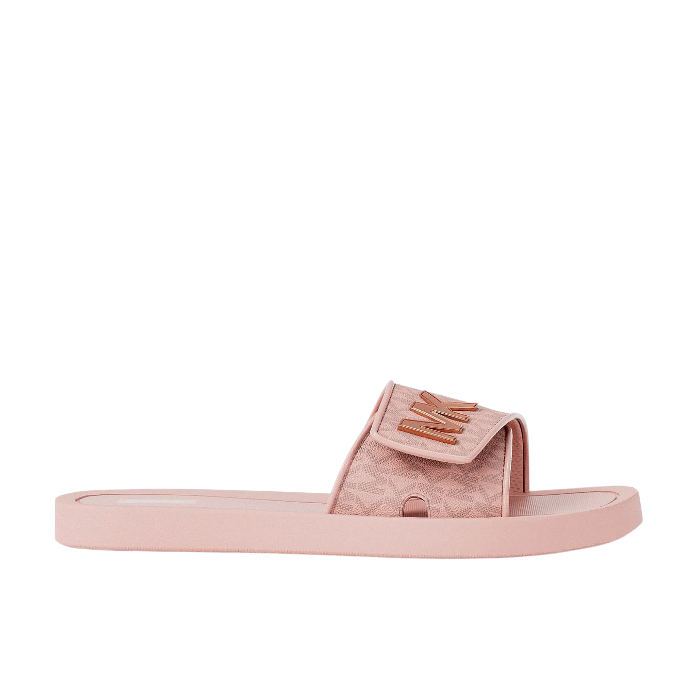 Michael Kors Women Palmer Signature Logo Slide Sandal - Powder Blush