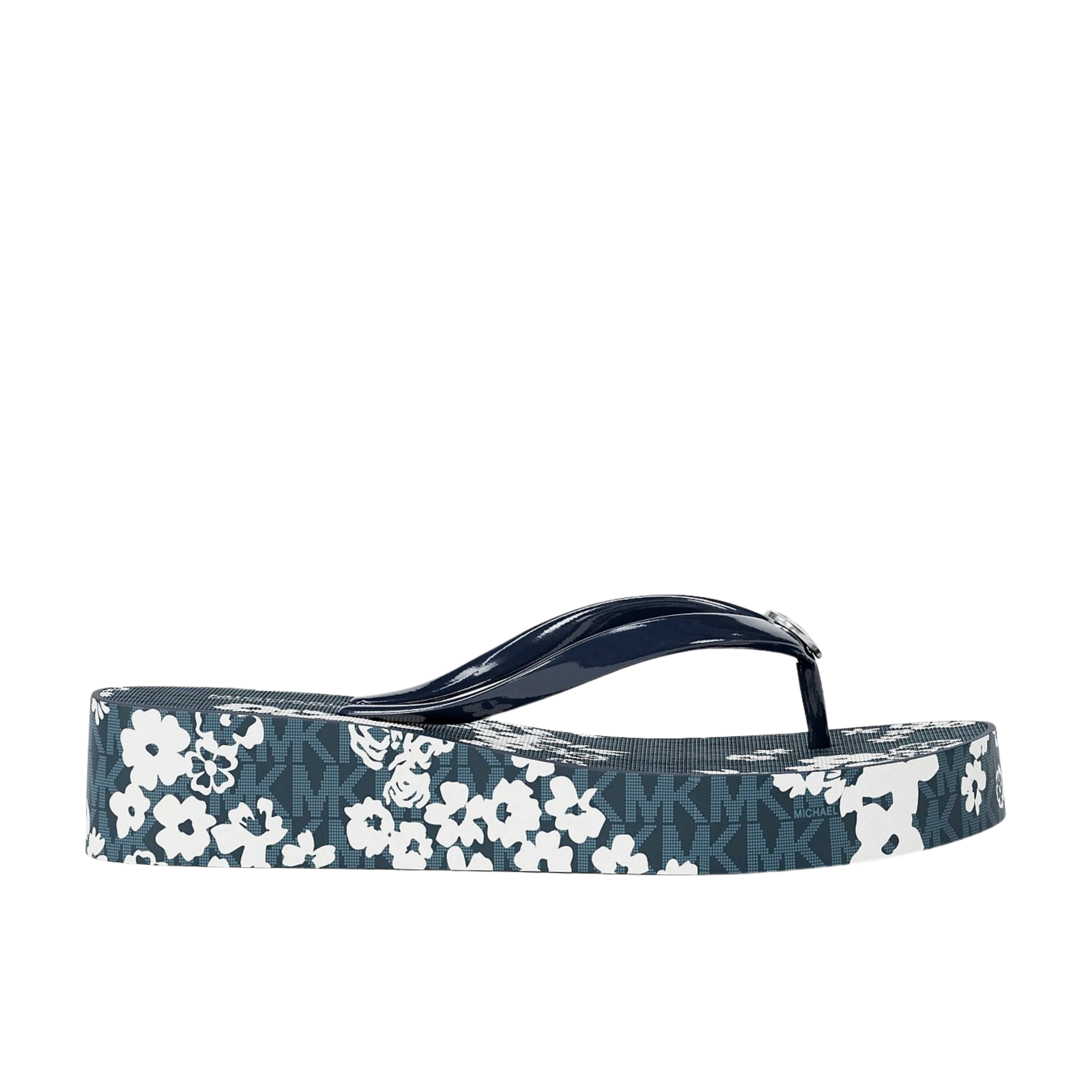 Michael Kors Women Bedford Printed Signature Logo Flip Flop - Navy
