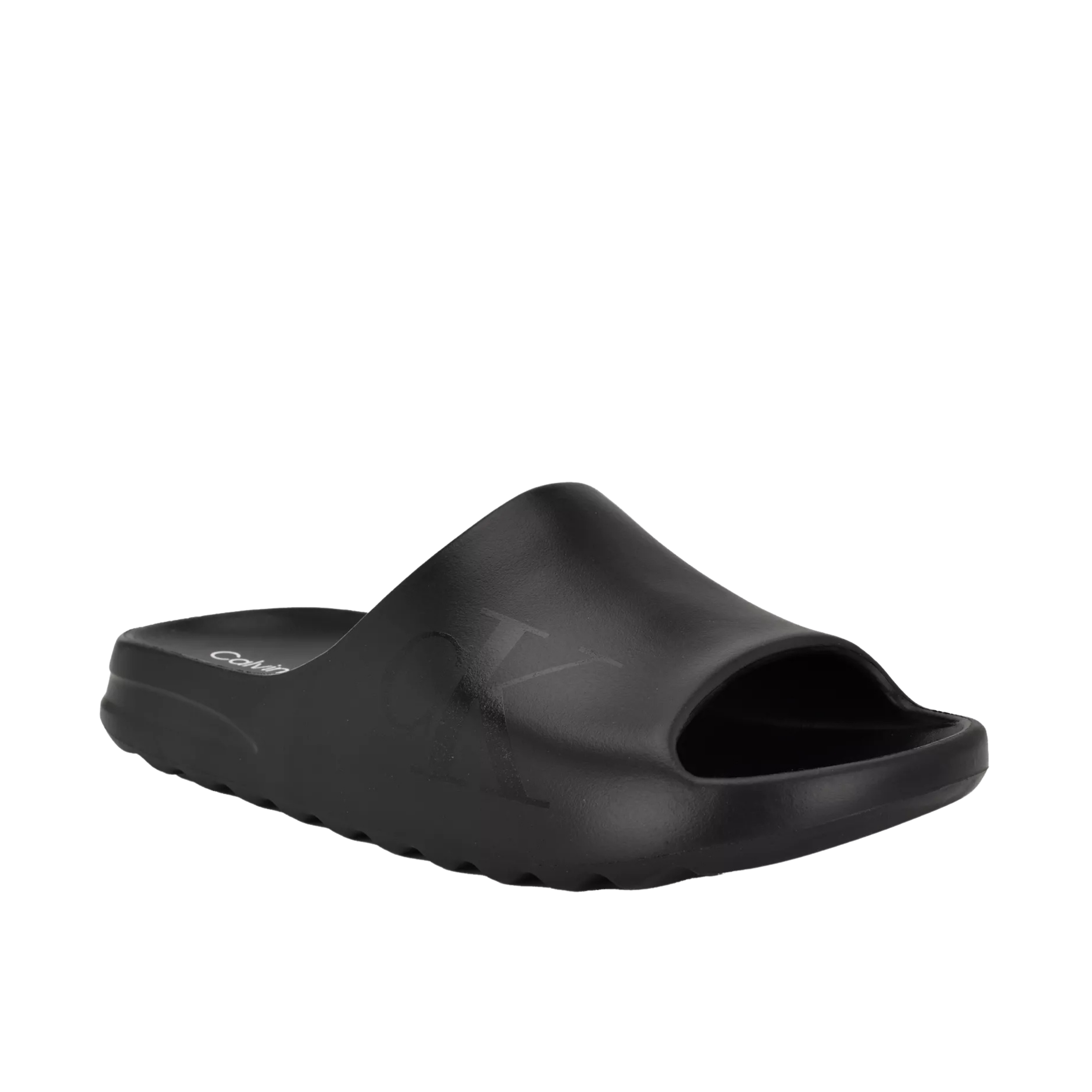 Calvin Klein Men Monogram Logo Pool Slide Sandal - Black
